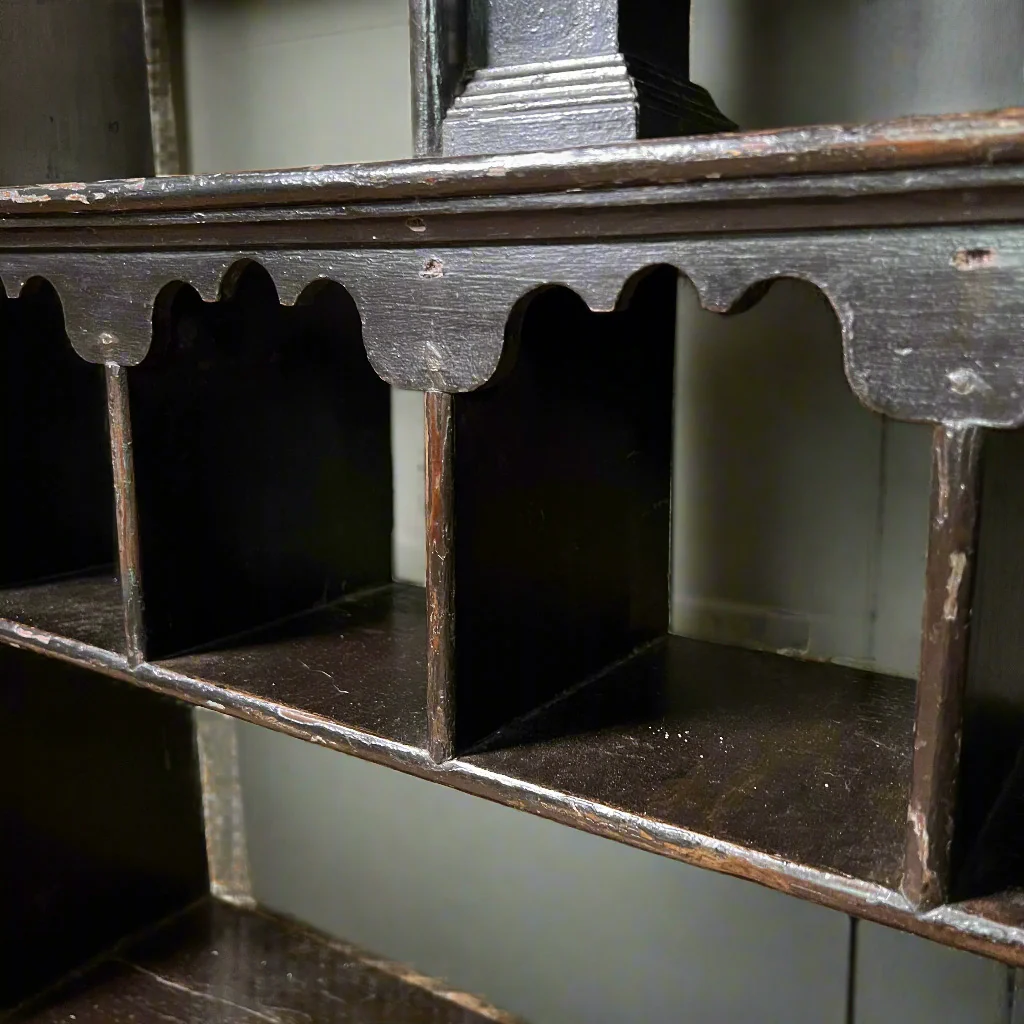 Mid-18th Century Dutch Delft Wall Rack with Original Patinated Paint, c.1740–1760 - Image 7