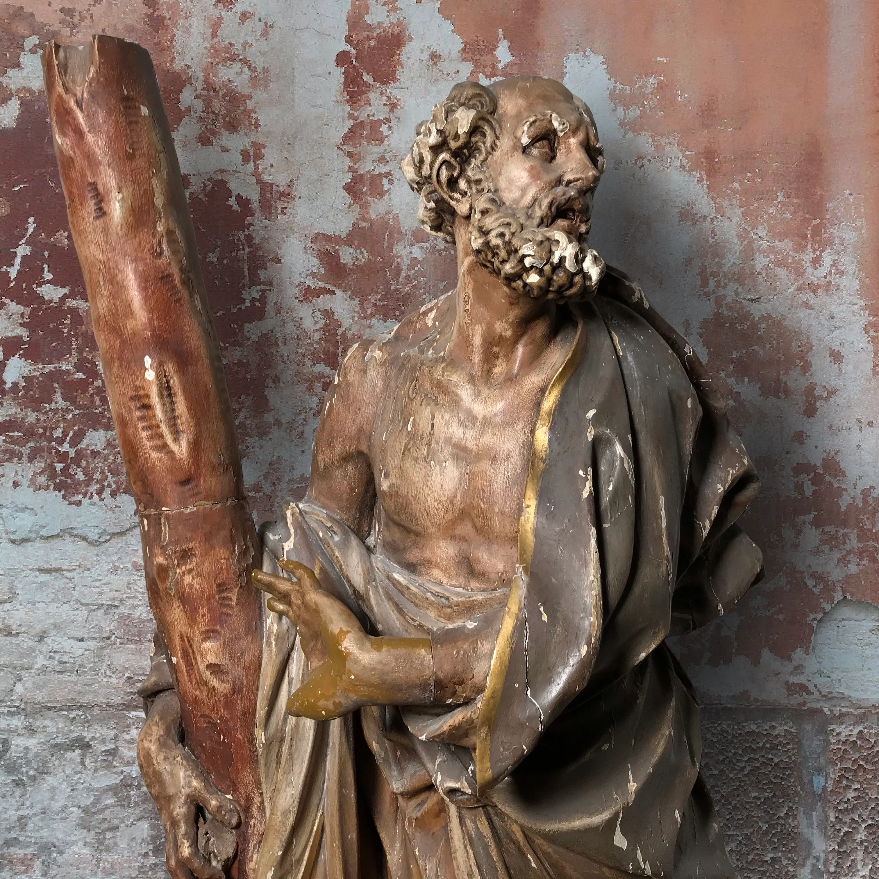 Life-size Early 17th C. Baroque Sevillian Spanish School ‘Encarnación’ Sculpture of Saint Peter - Image 5