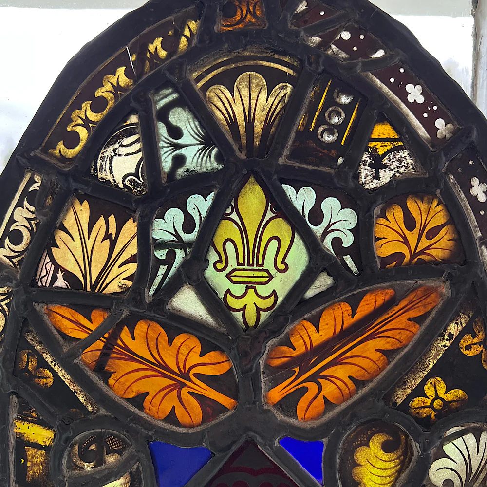 18th Century Medieval Stained Glass Window Roundel - Image 2