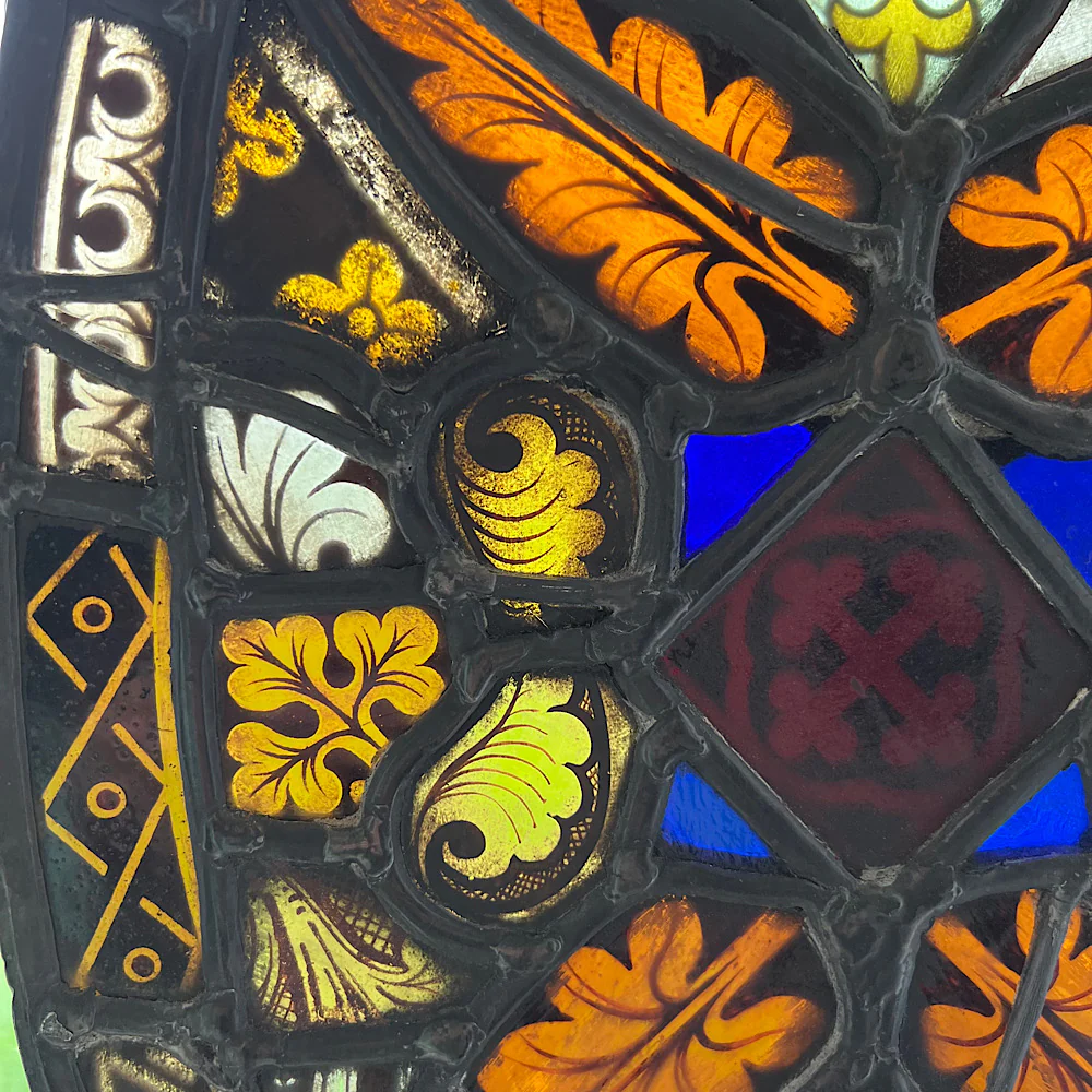 18th Century Medieval Stained Glass Window Roundel - Image 22