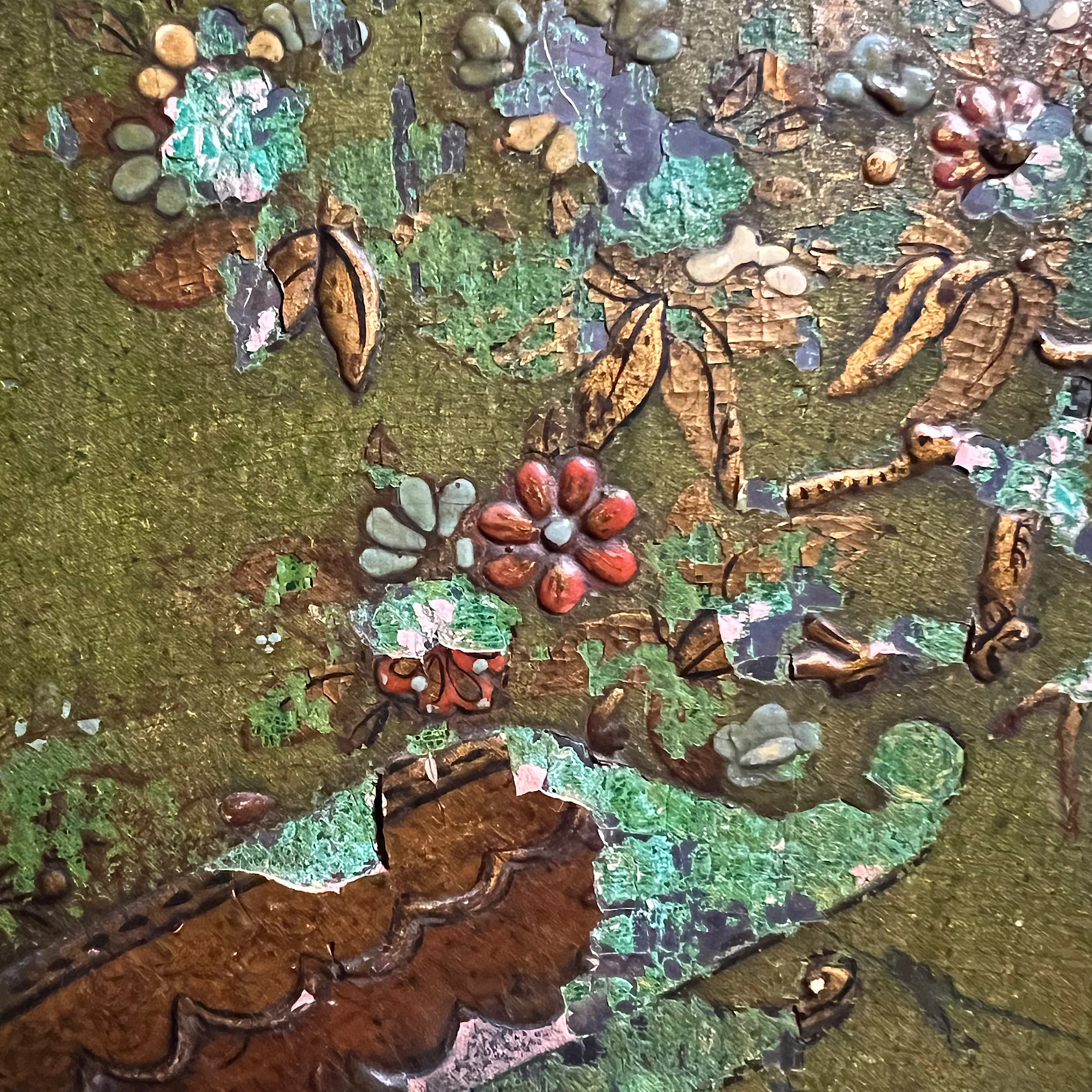 18th Century Queen Anne Green Lacquered Chinoiserie Panel - Image 10