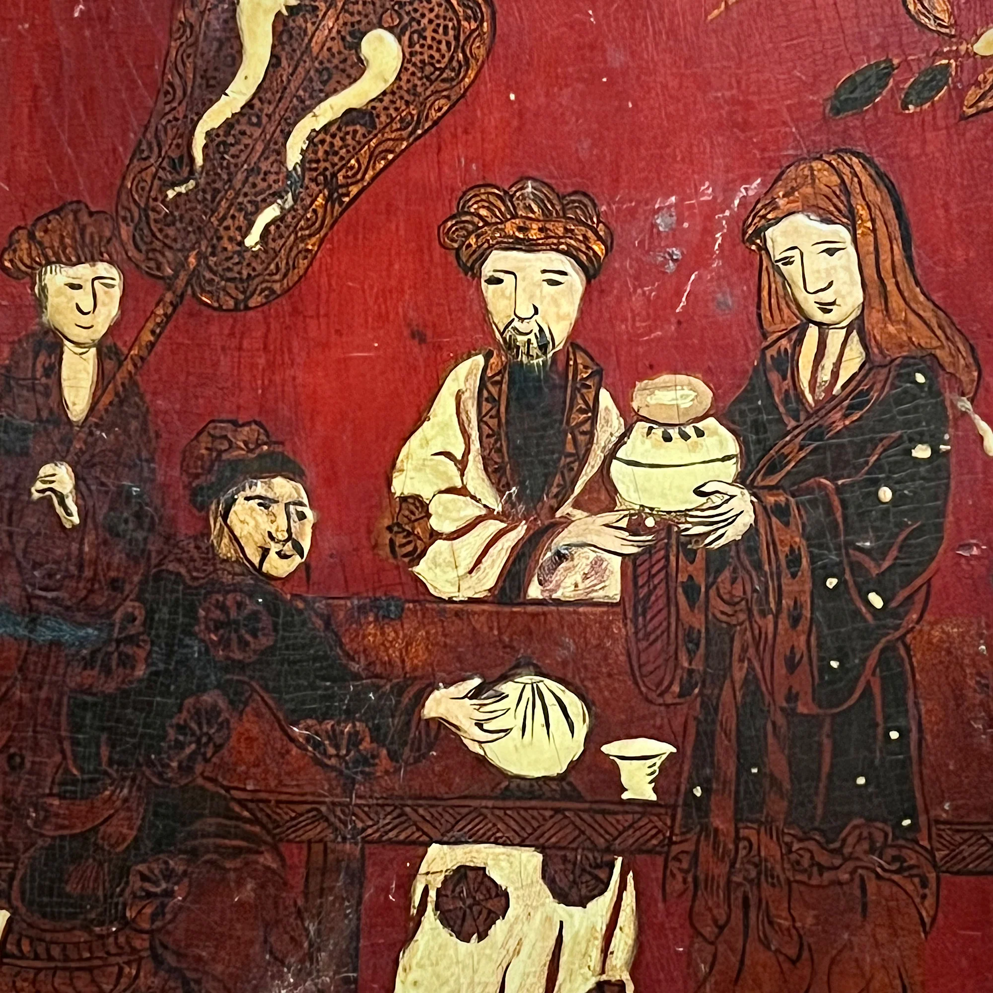 18th Century Queen Anne Green Lacquered Chinoiserie Panel - Image 15