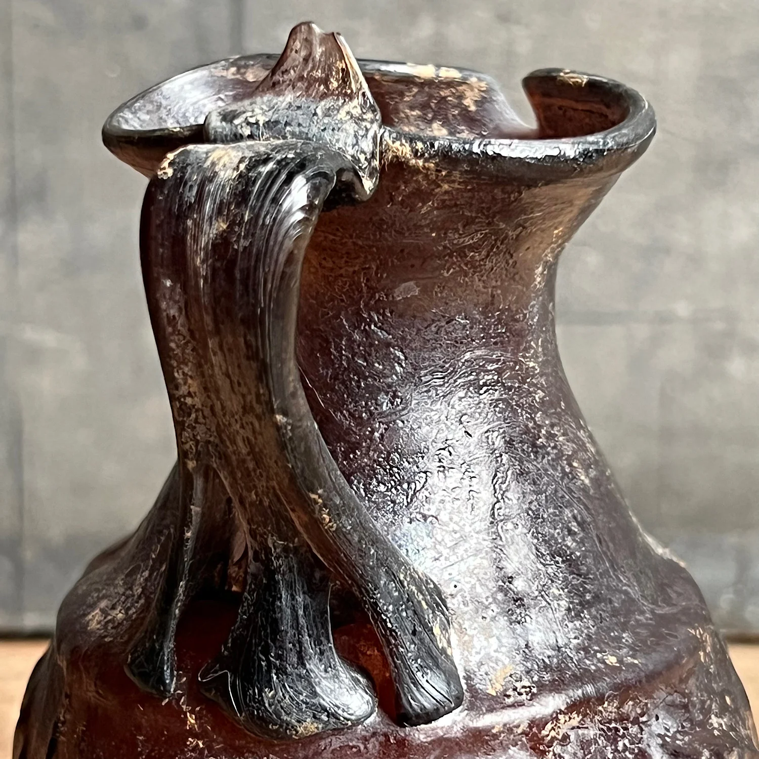 A Roman Aubergine Glass Trefoil-Lipped Jug c. 1st Century A.D. - Image 10