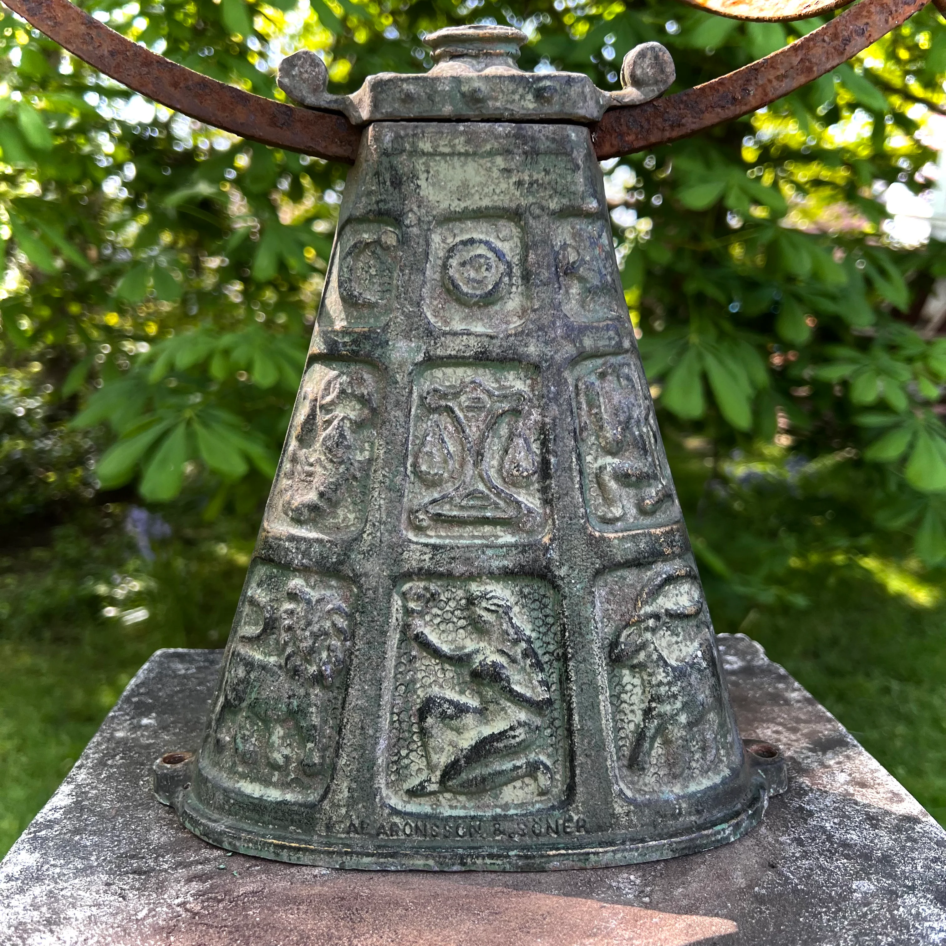 A.B. Aronsson & Söner Armillary Sphere on Ionic Column c.1920 - Image 4