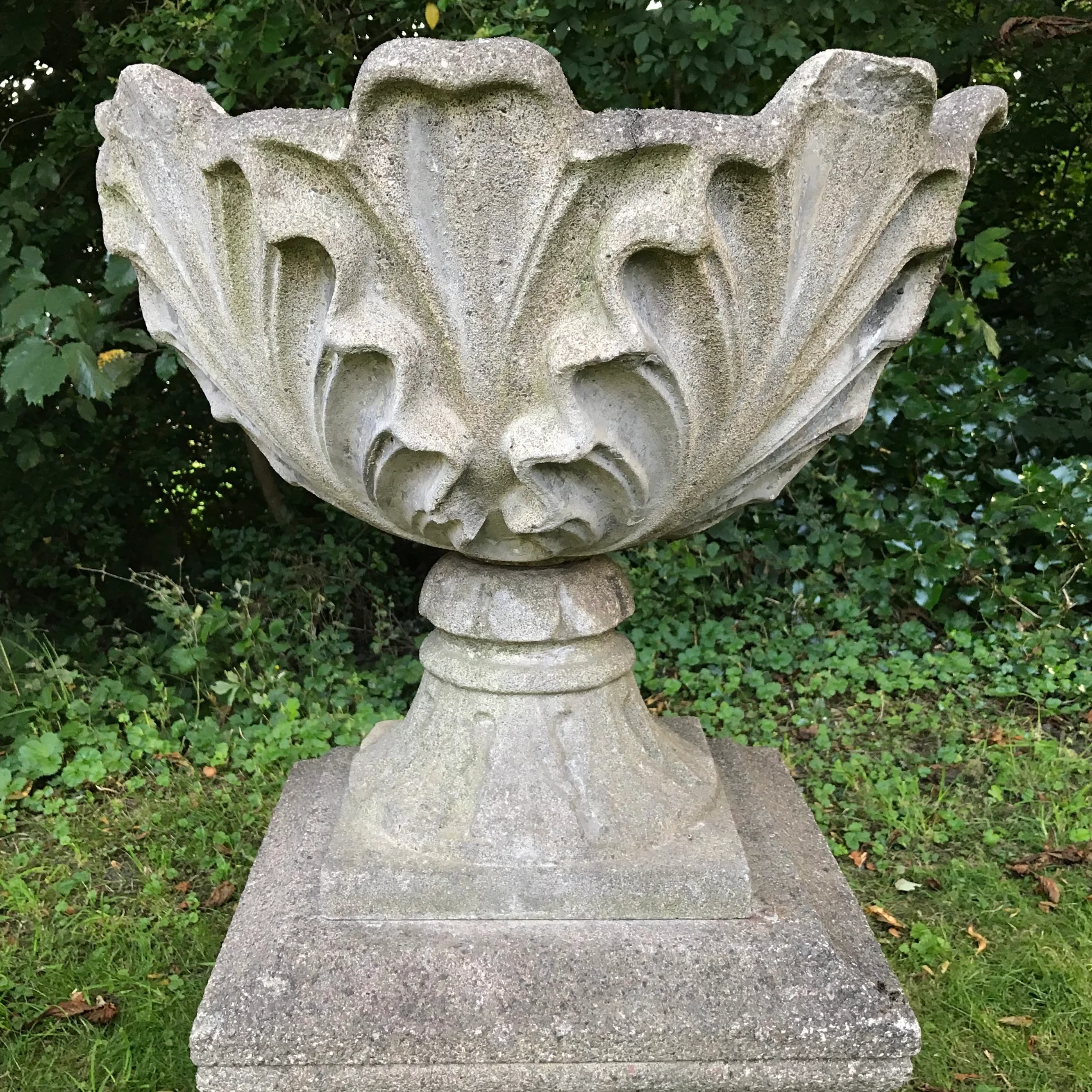 Acanthus Urns with Plinths c.1930 - Image 4
