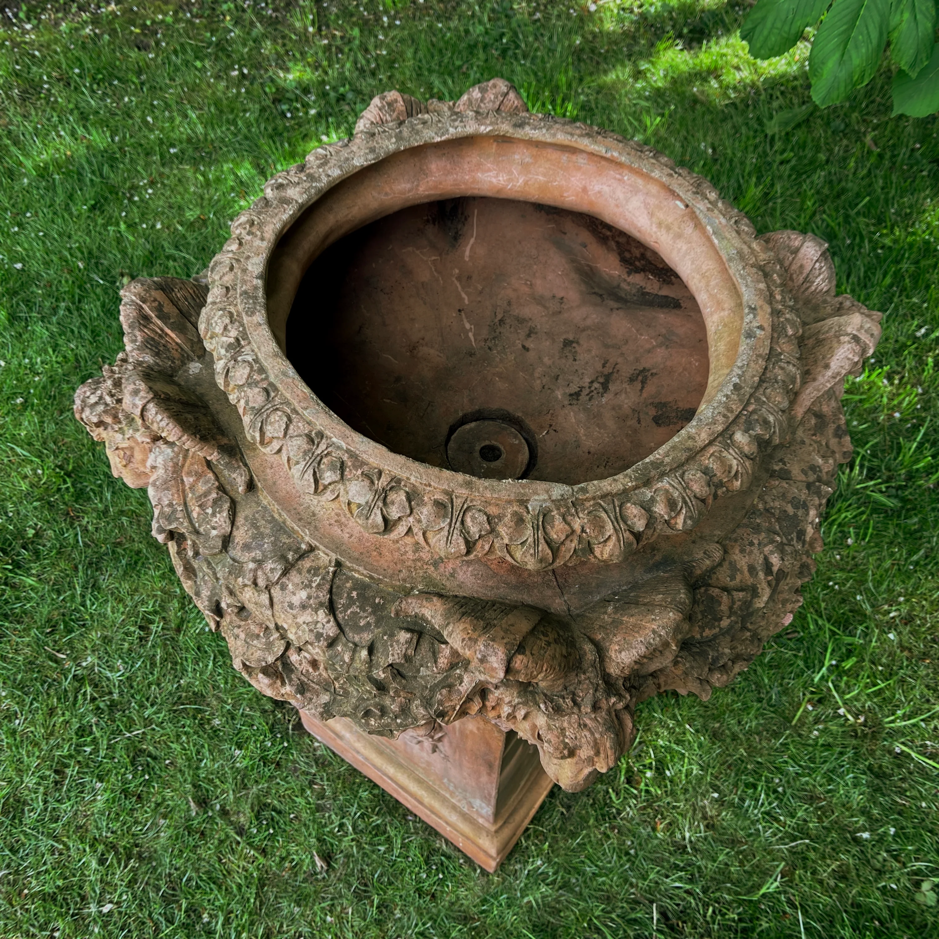 An Italian Neoclassical Style Terracotta Centrepiece Urn with Plinth - Image 10