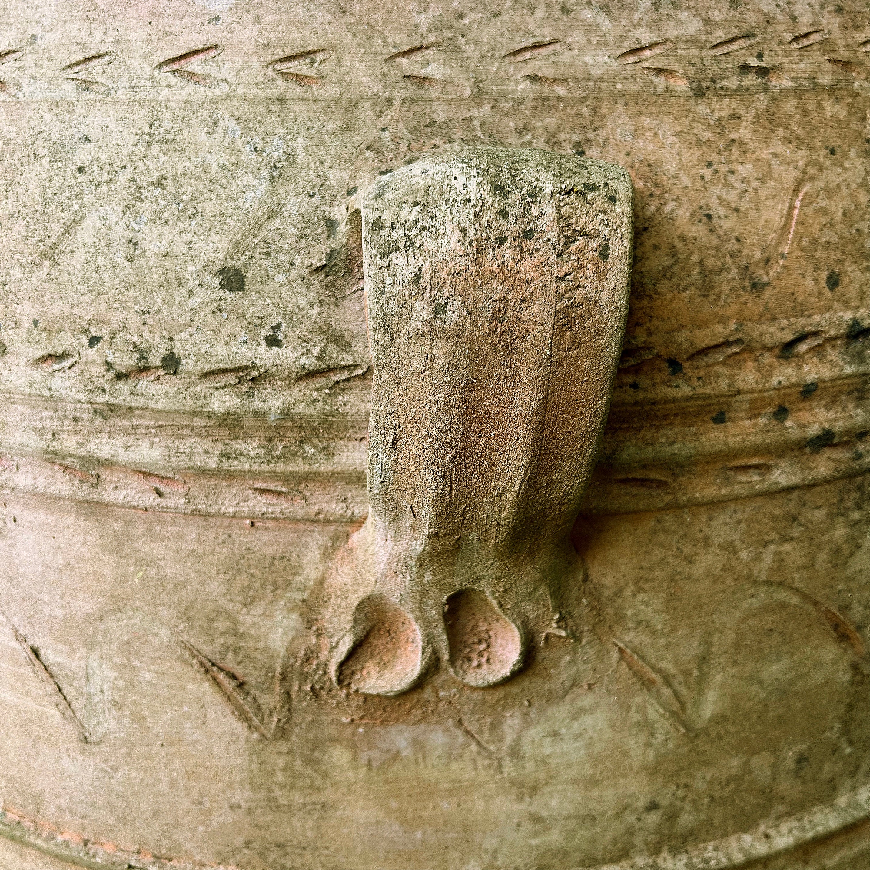 An XL Pair of Terracotta Cretan Greek Pithoi Jars - Image 10