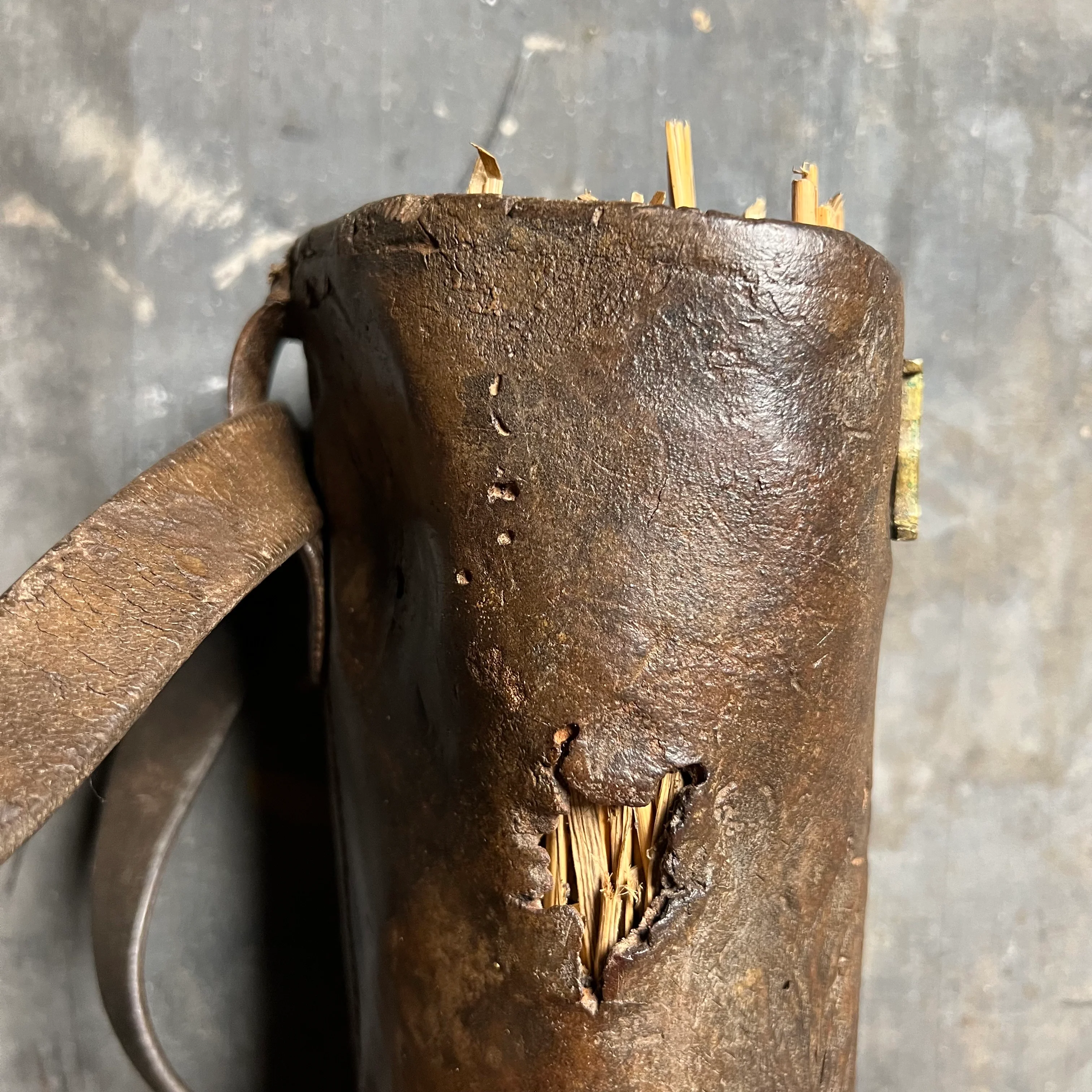 Antique Leather Crossbow Bolt Holder c.18th Century or earlier - Image 11