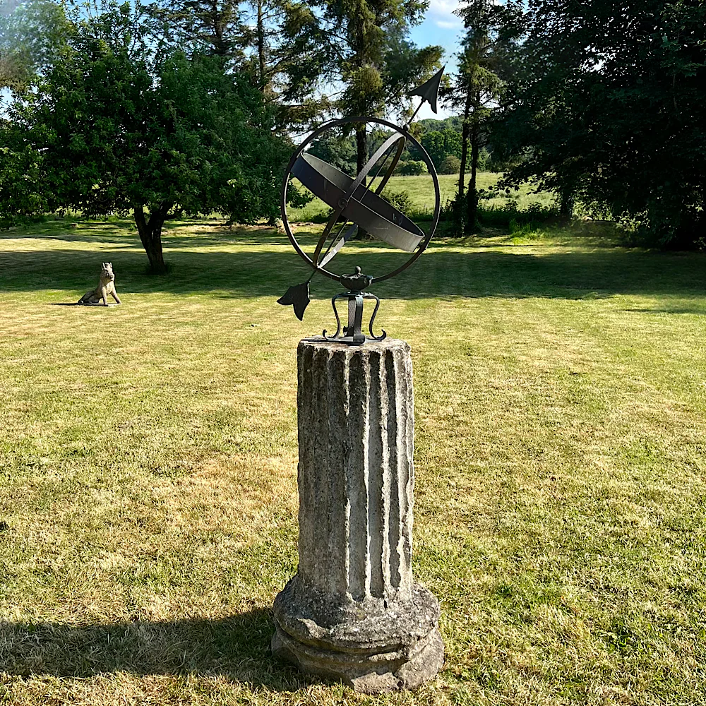 Armillary Sphere Sundial on Roman Column - Image 7