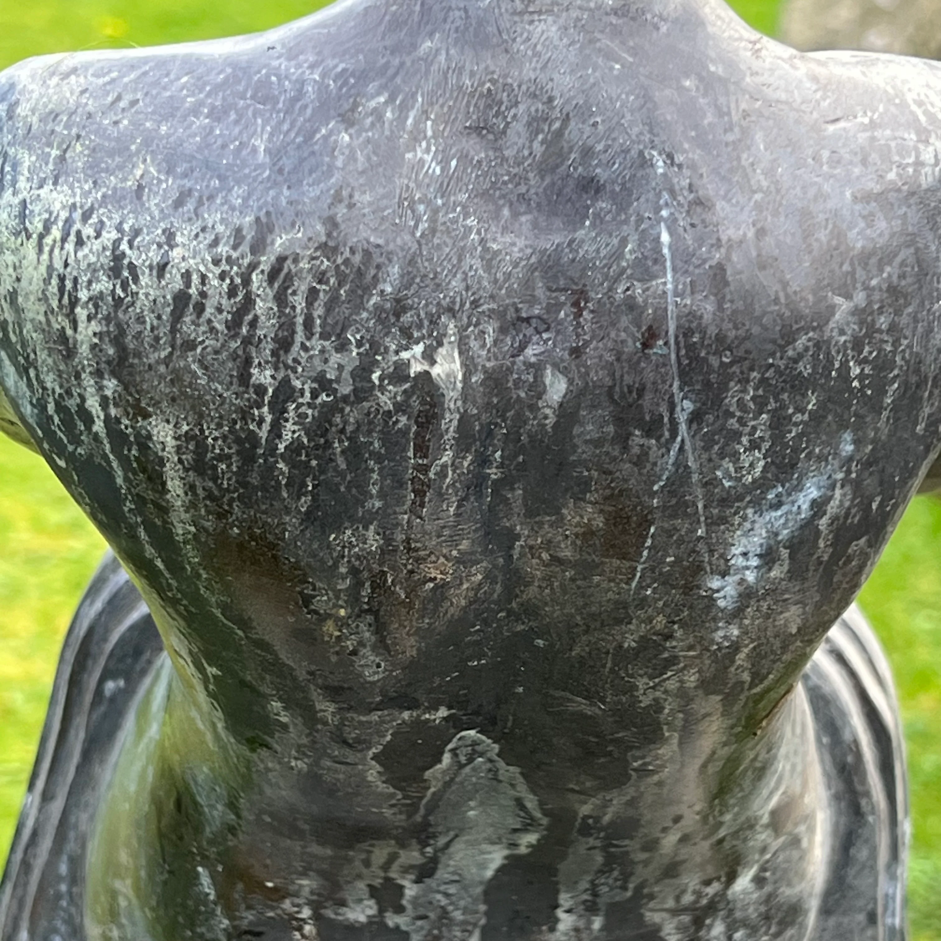 Art Deco Seated Female Figure Lead Fountain - Image 14