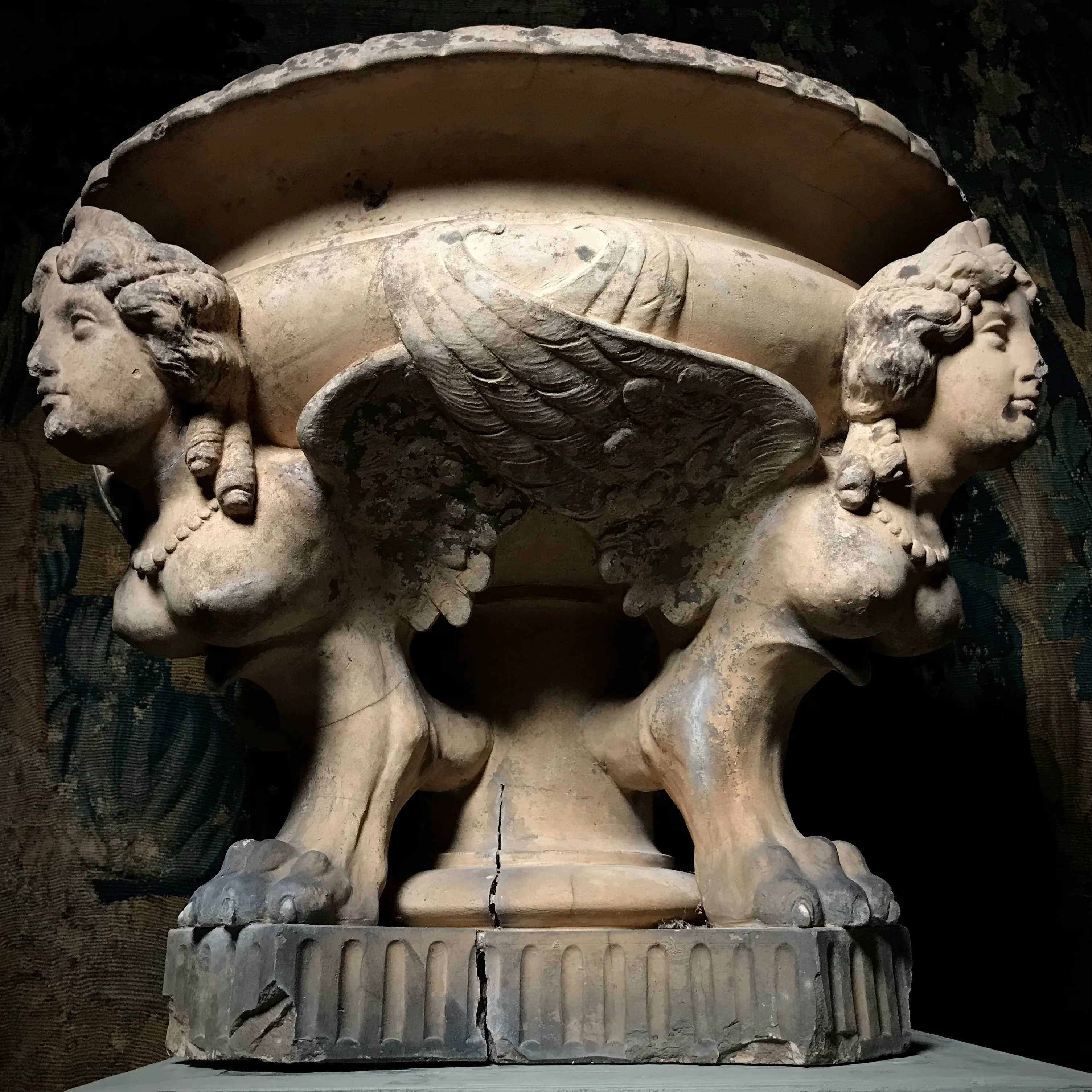 J M Blashfield Buff Terracotta Winged Harpy Urn c.1860 - Image 2