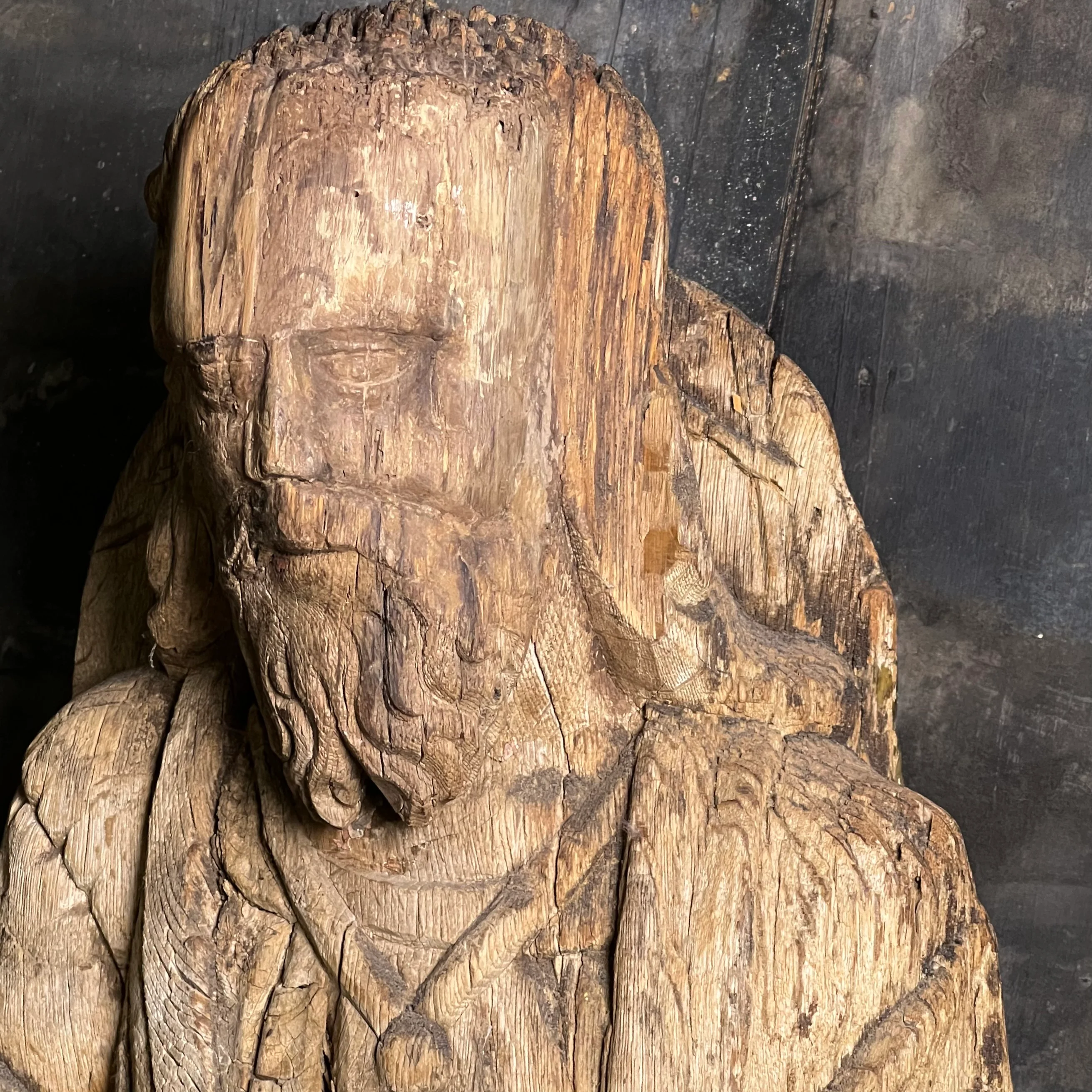 Carved Oak Figure of Saint James the Greater c.1470-1520 - Image 26