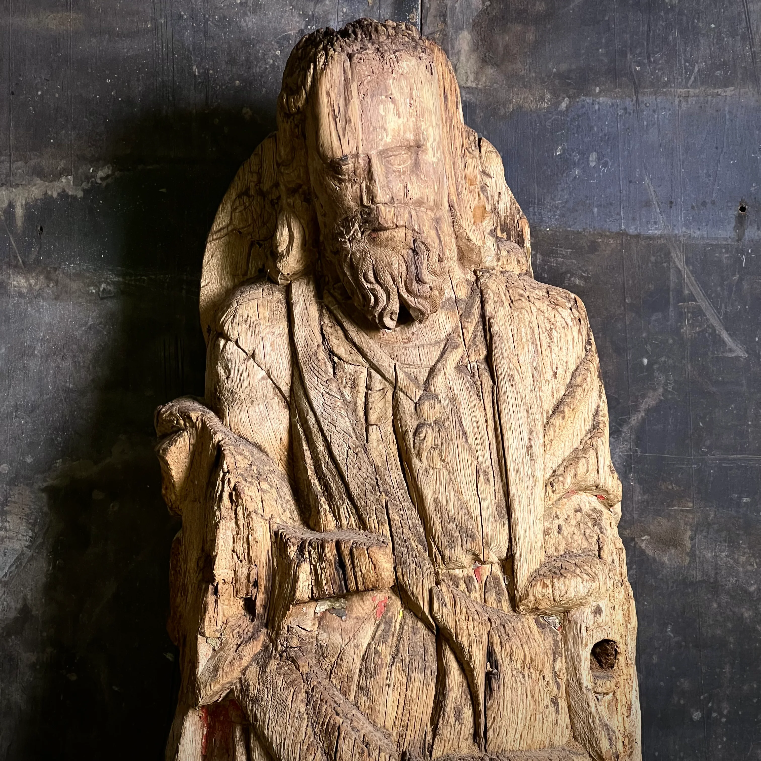 Carved Oak Figure of Saint James the Greater c.1470-1520 - Image 31