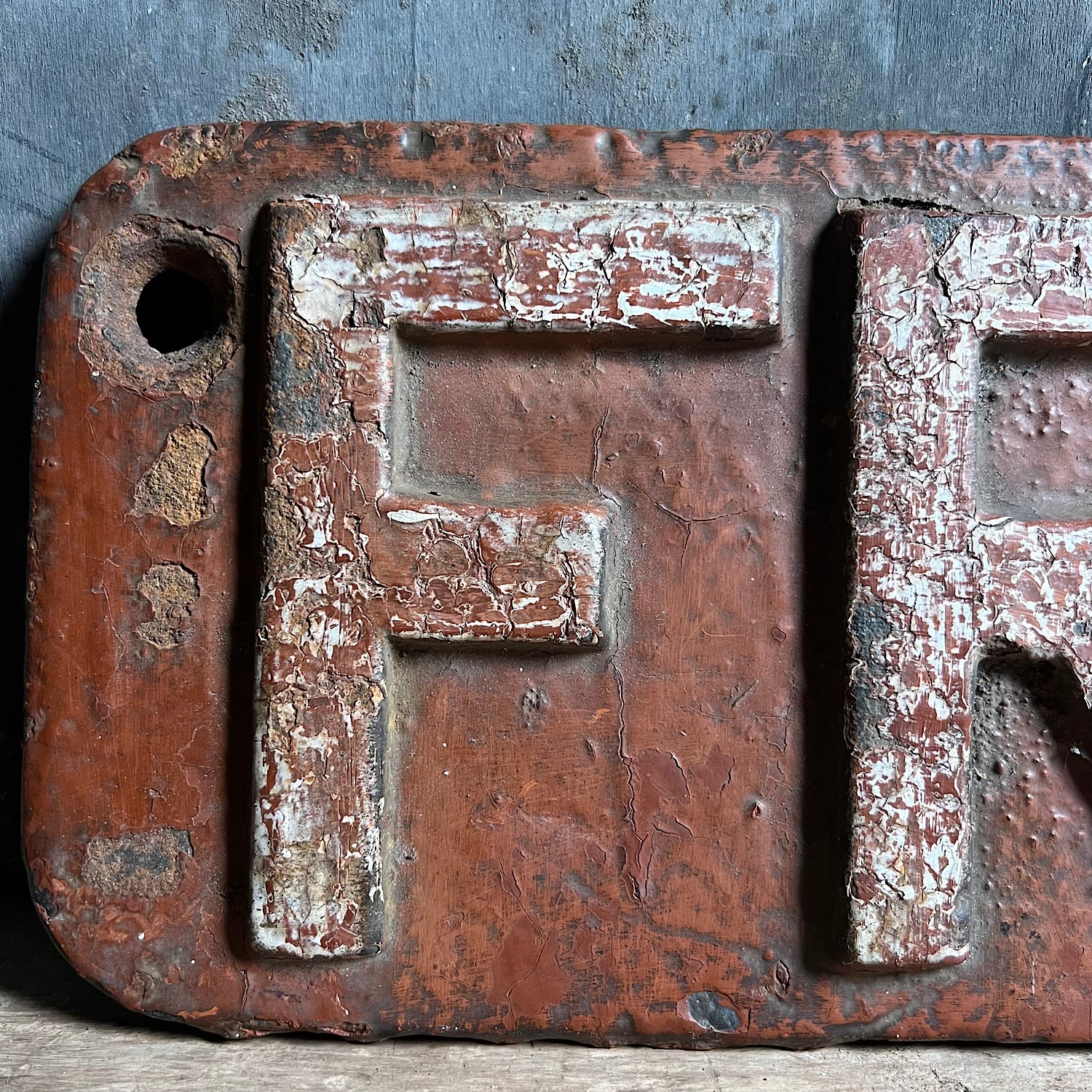 Cast Iron “FRUIT” Railway Sign c.1920 - Image 2