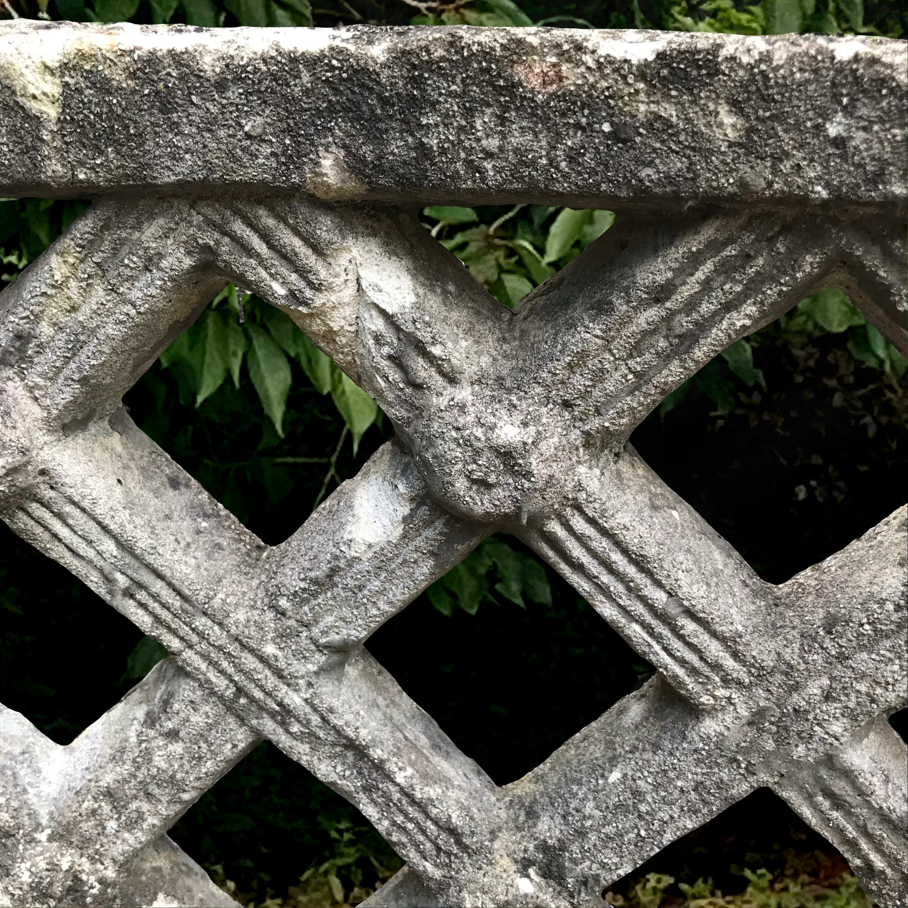 Circular French Lattice Work Garden Niche Furniture Set c.1920 - Image 6
