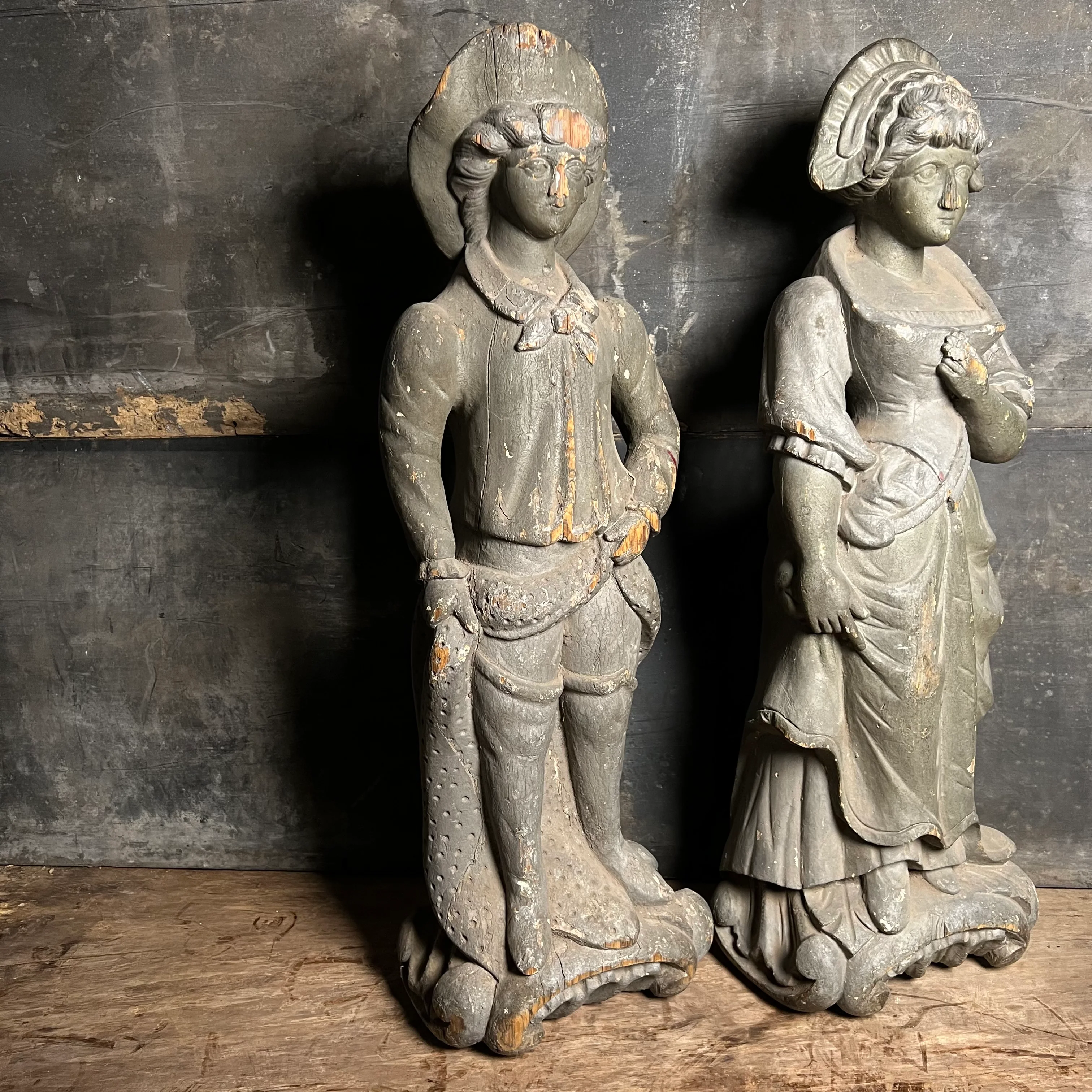 Dutch Carved Wooden Fisherfolk Stage/Fairground Figures 18th Century - Image 19