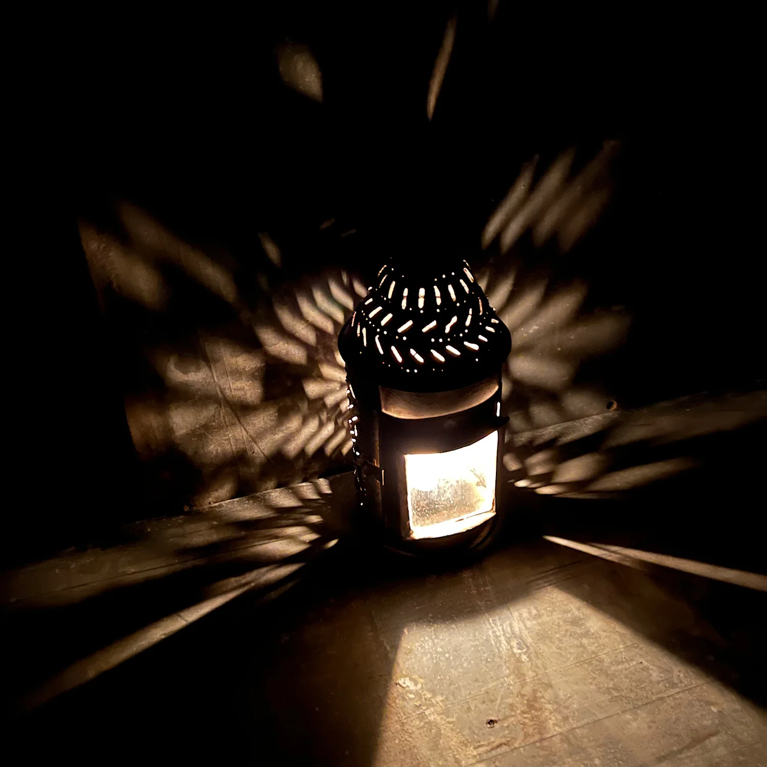 18th Century Iron Pendant Lantern Lg - Image 5