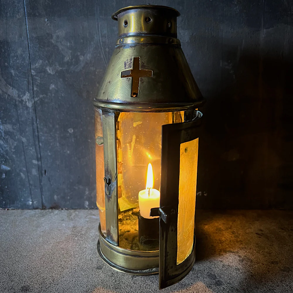 Ecclesiastical Brass and Horn ‘Lanthorn’ Lantern c.1700 - Image 10
