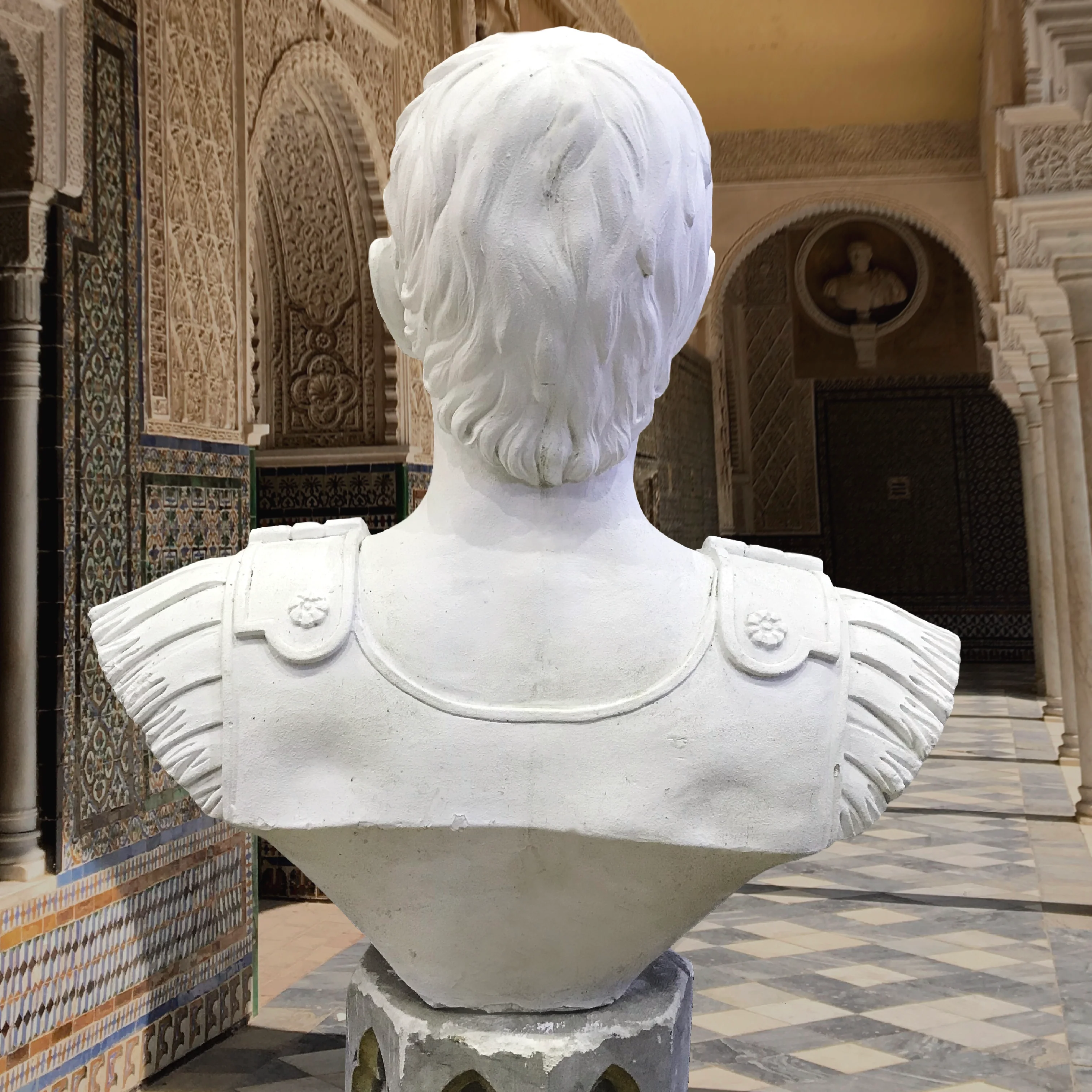 Emperor Cesar Augustus Plaster Bust - Image 5