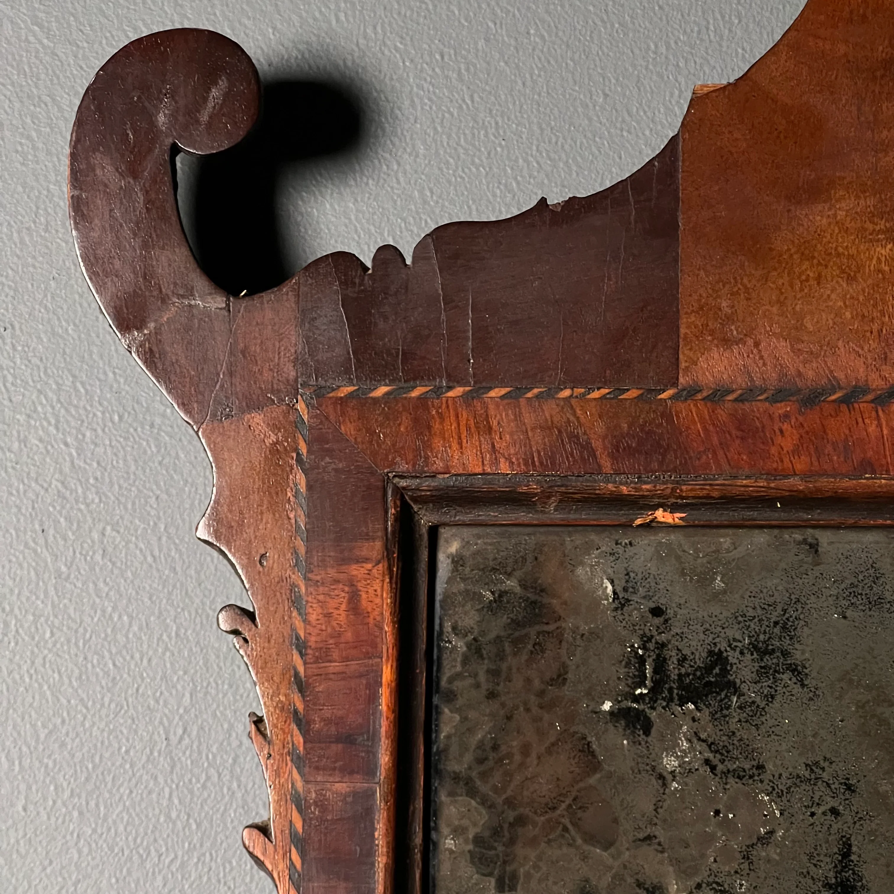 English George III Walnut Mirror c.1780 - Image 3