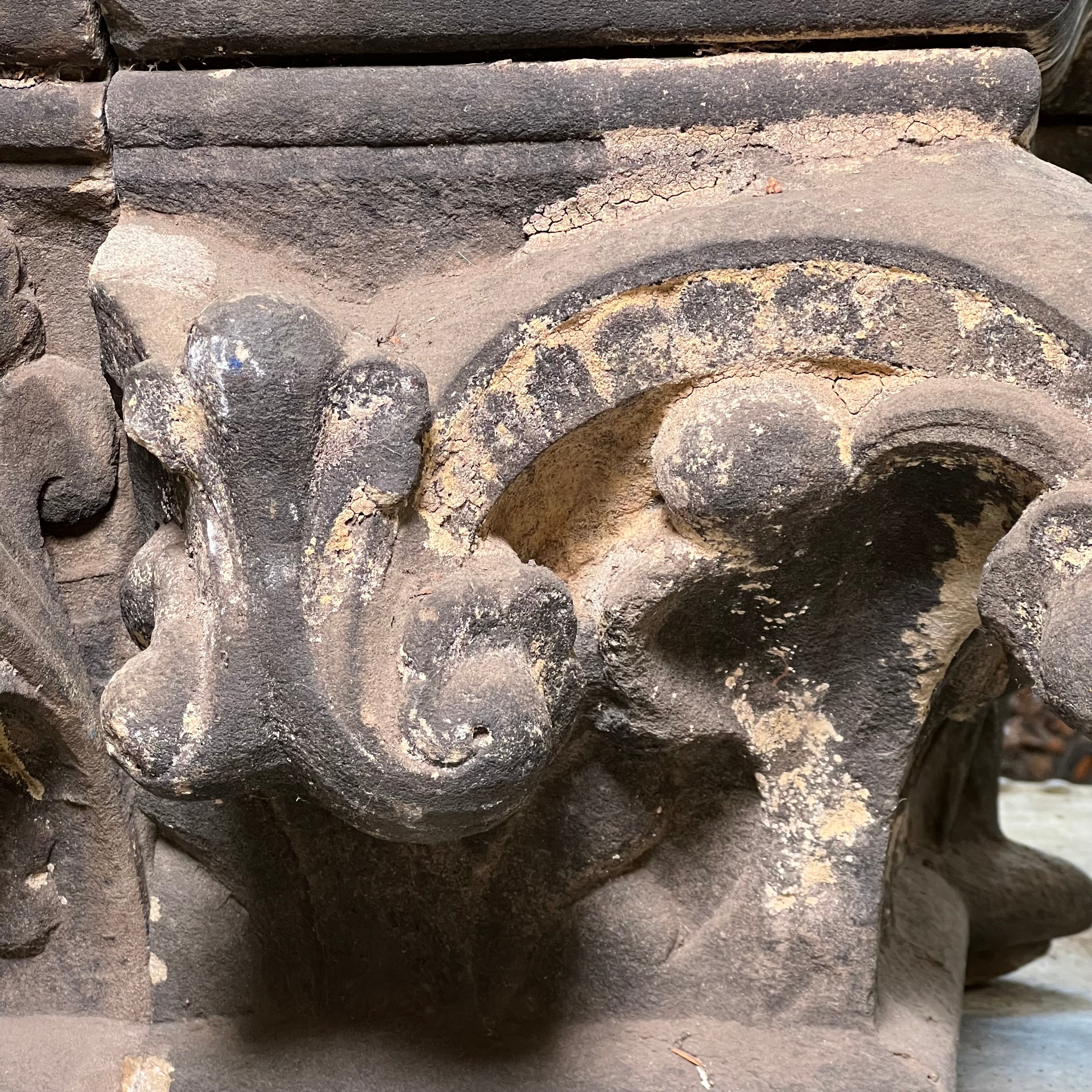 Monumental English Gothic Revival Sandstone Capital c.1850–1880 - Image 10