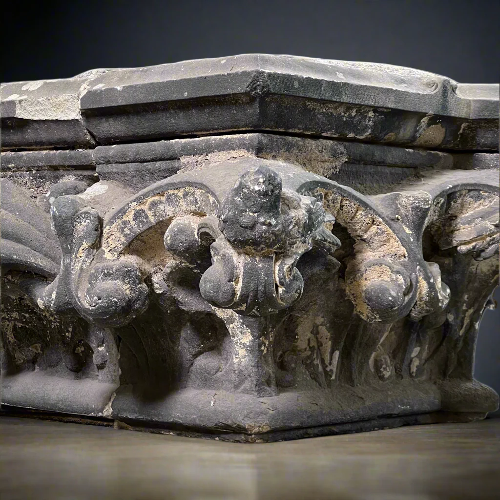 Monumental English Gothic Revival Sandstone Capital c.1850–1880 - Image 23