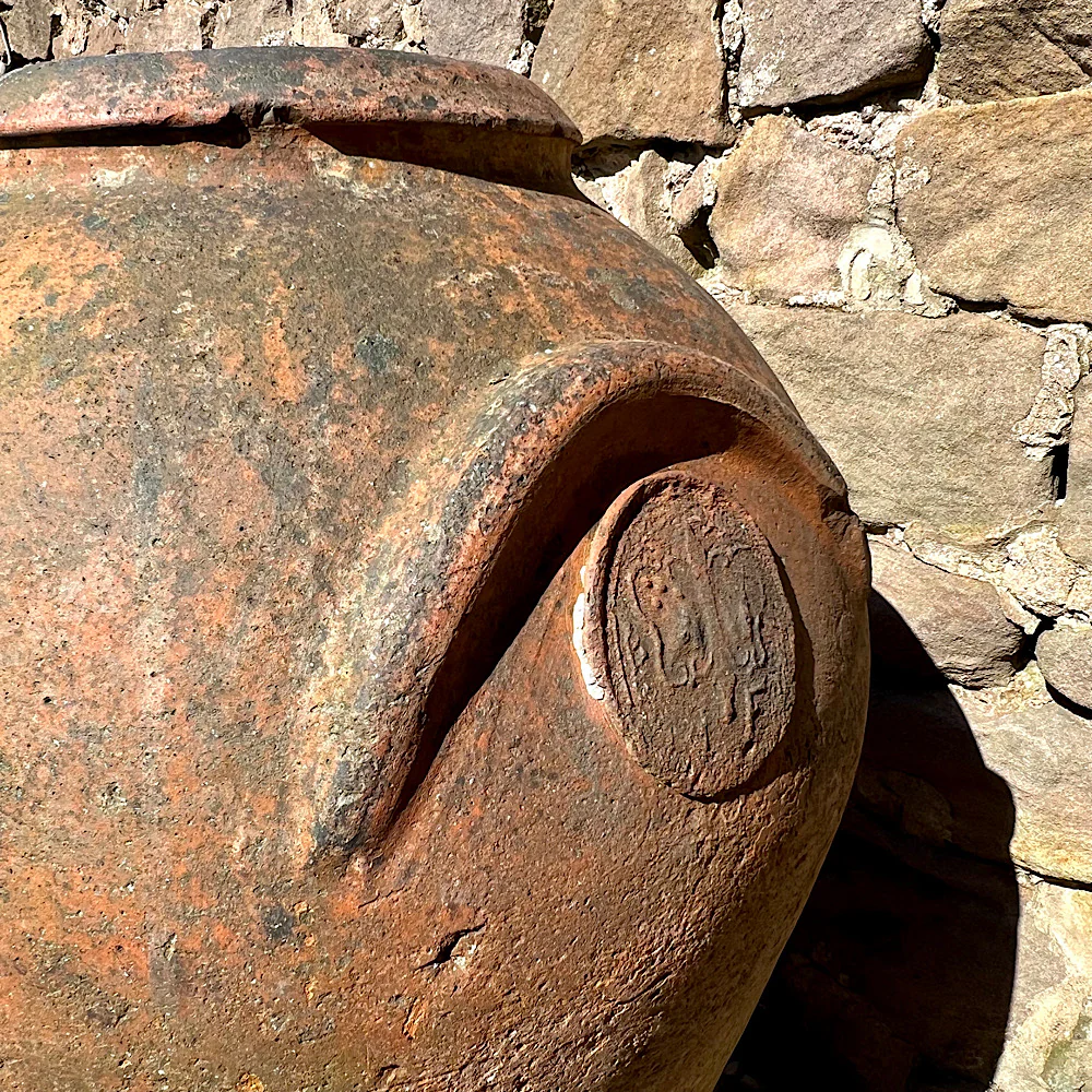Florentine Terracotta of Impruneta Storage Jar with Paterae c. 17th Century - Image 2