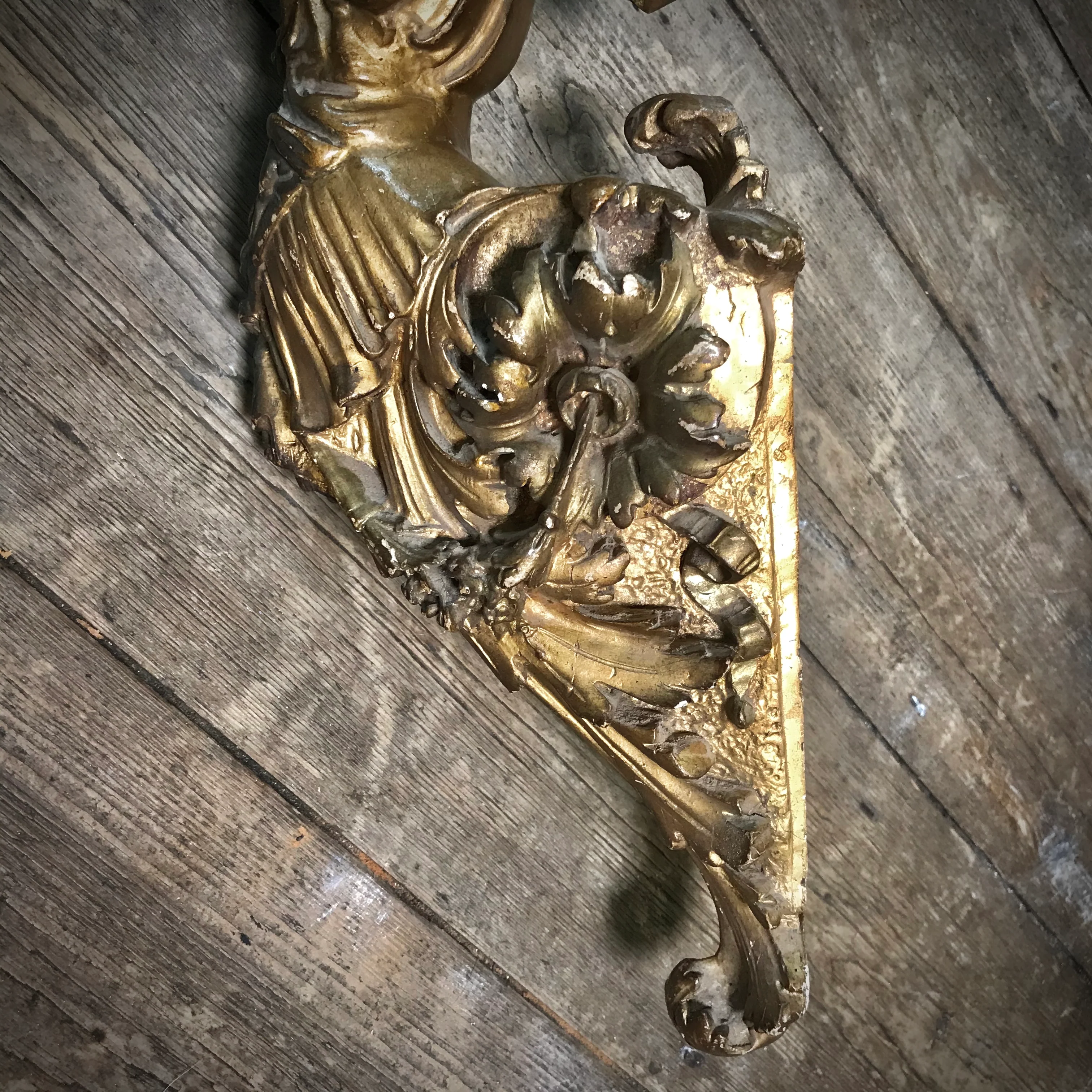 French Art Nouveau Fairy Maiden Candle Sconce c.1890 - Image 7