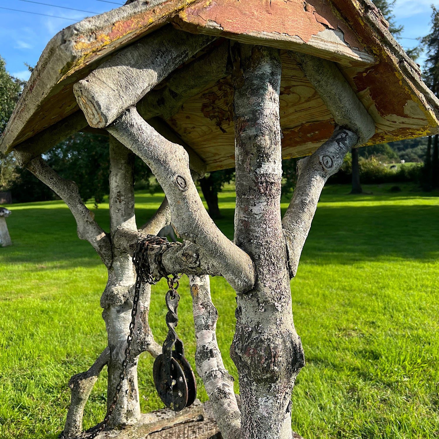 French Faux Bois Wishing Well Early 20th Century - Image 8