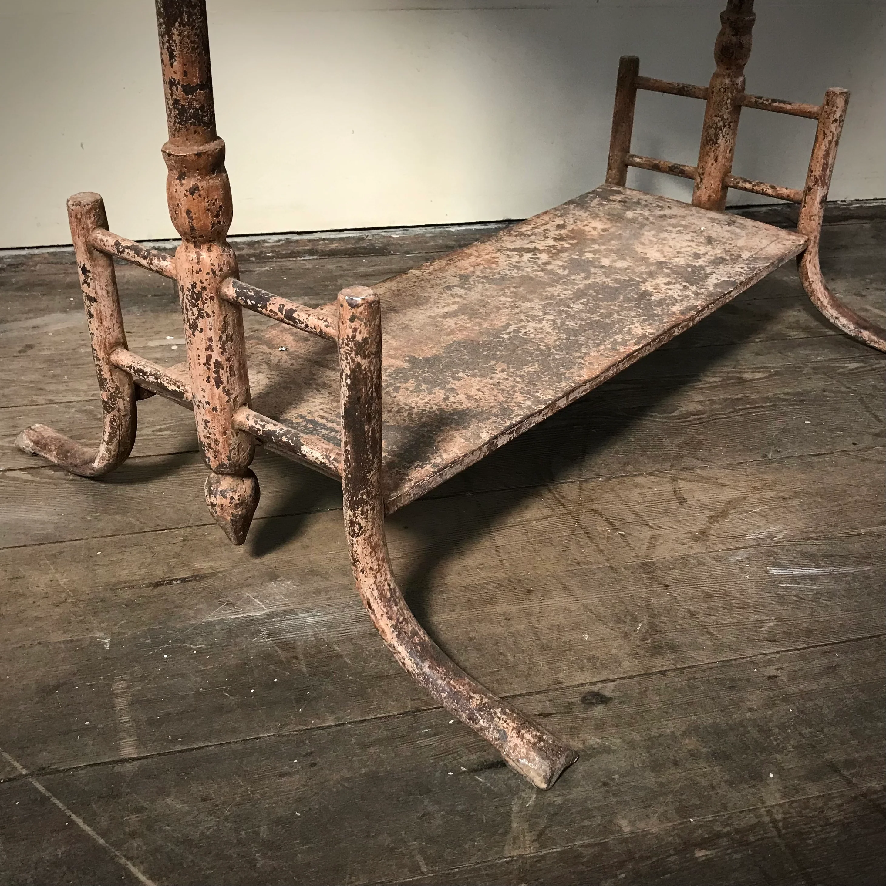 French Granite Top Metal Console Table c.1880 - Image 3