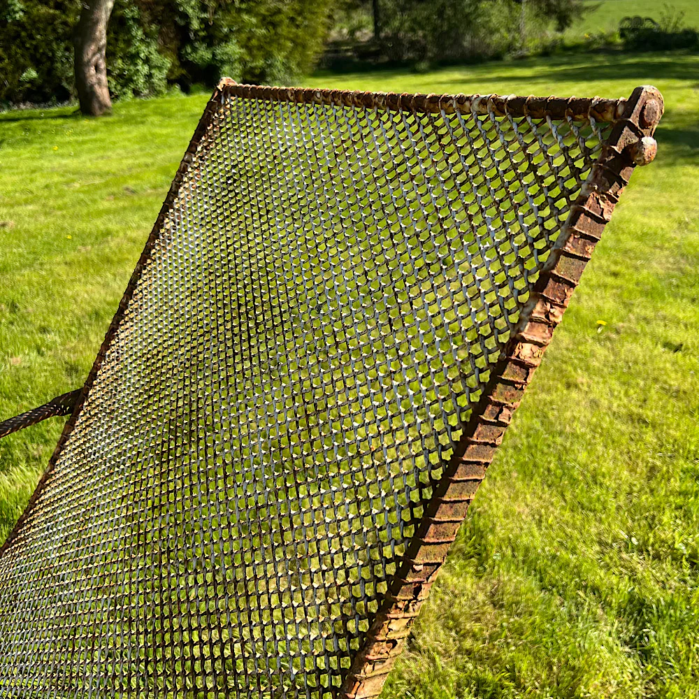 French Iron Mesh Garden Recliner c.1860 - Image 5