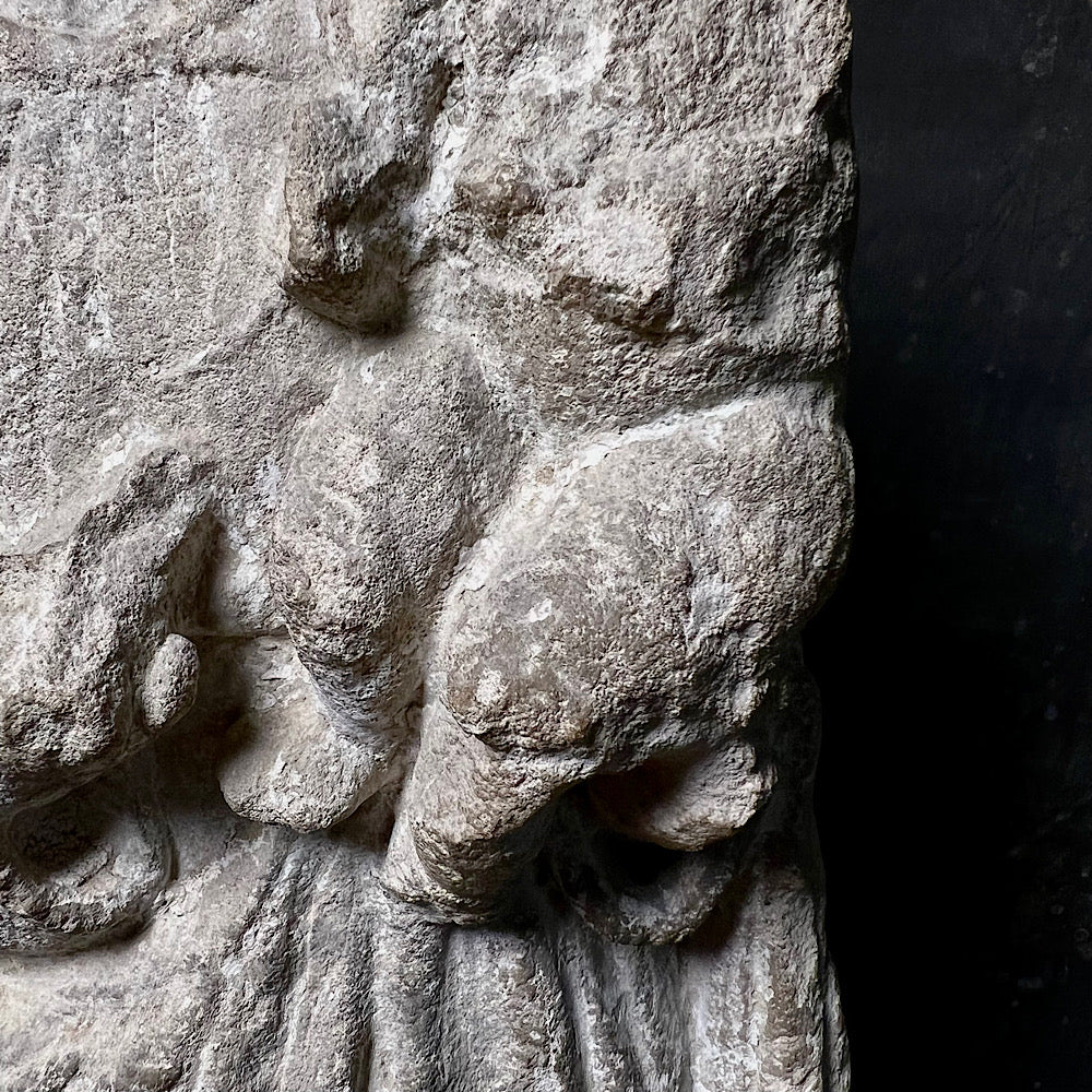 French Limestone Madonna and Child 13th/14th Century - Image 19
