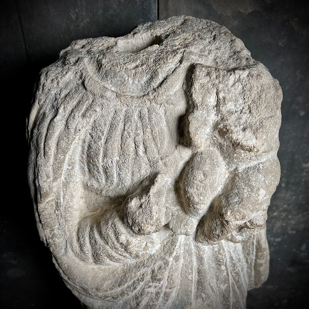 French Limestone Madonna and Child 13th/14th Century - Image 7