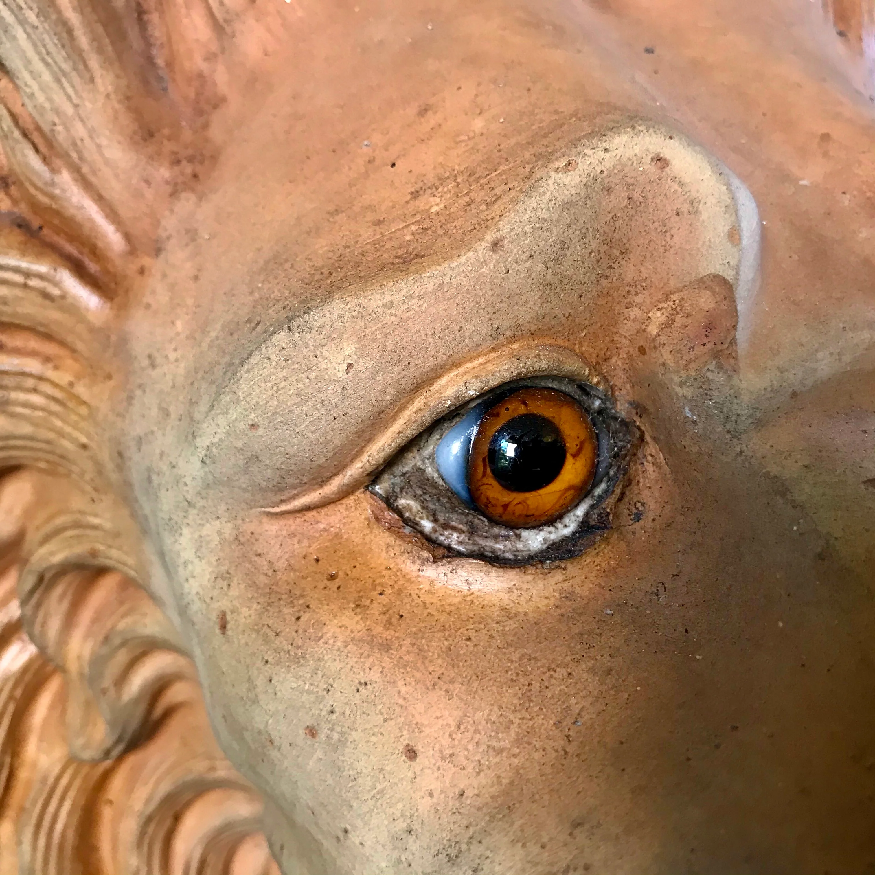 French Terracotta Lion Sculptures by Mandeville-Combeleran 1880-1905 - Image 9