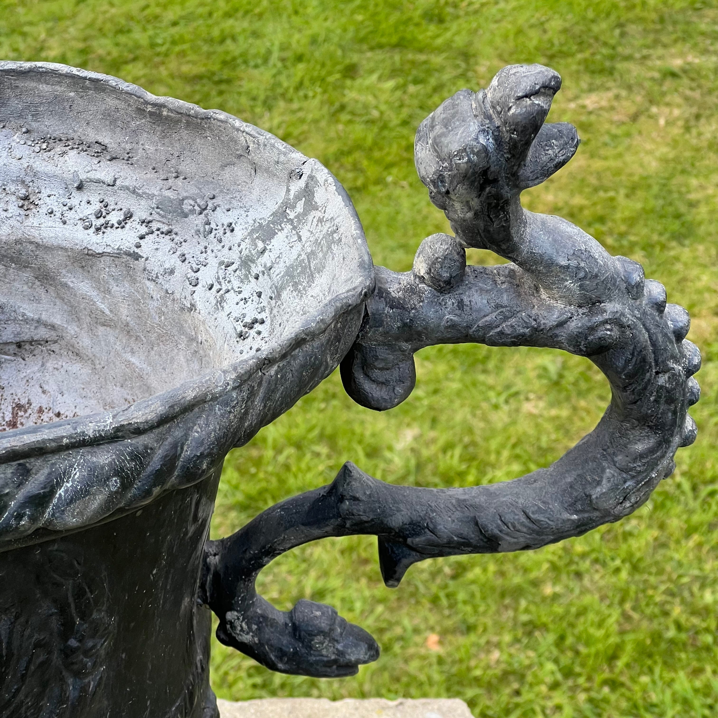 Georgian Serpent Handle Lead Urn - Image 20