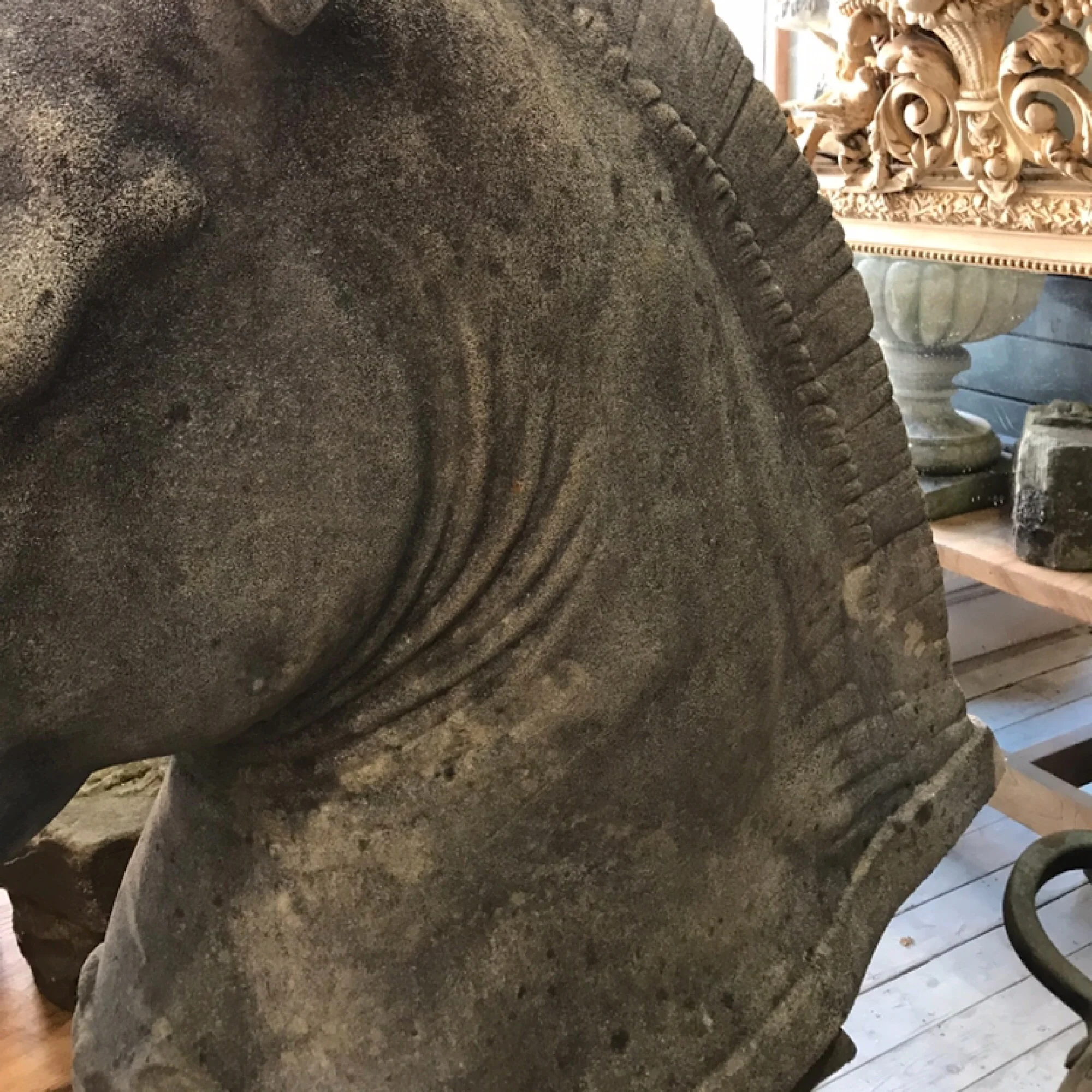 Horse Head Statue on Pedestal - Image 7