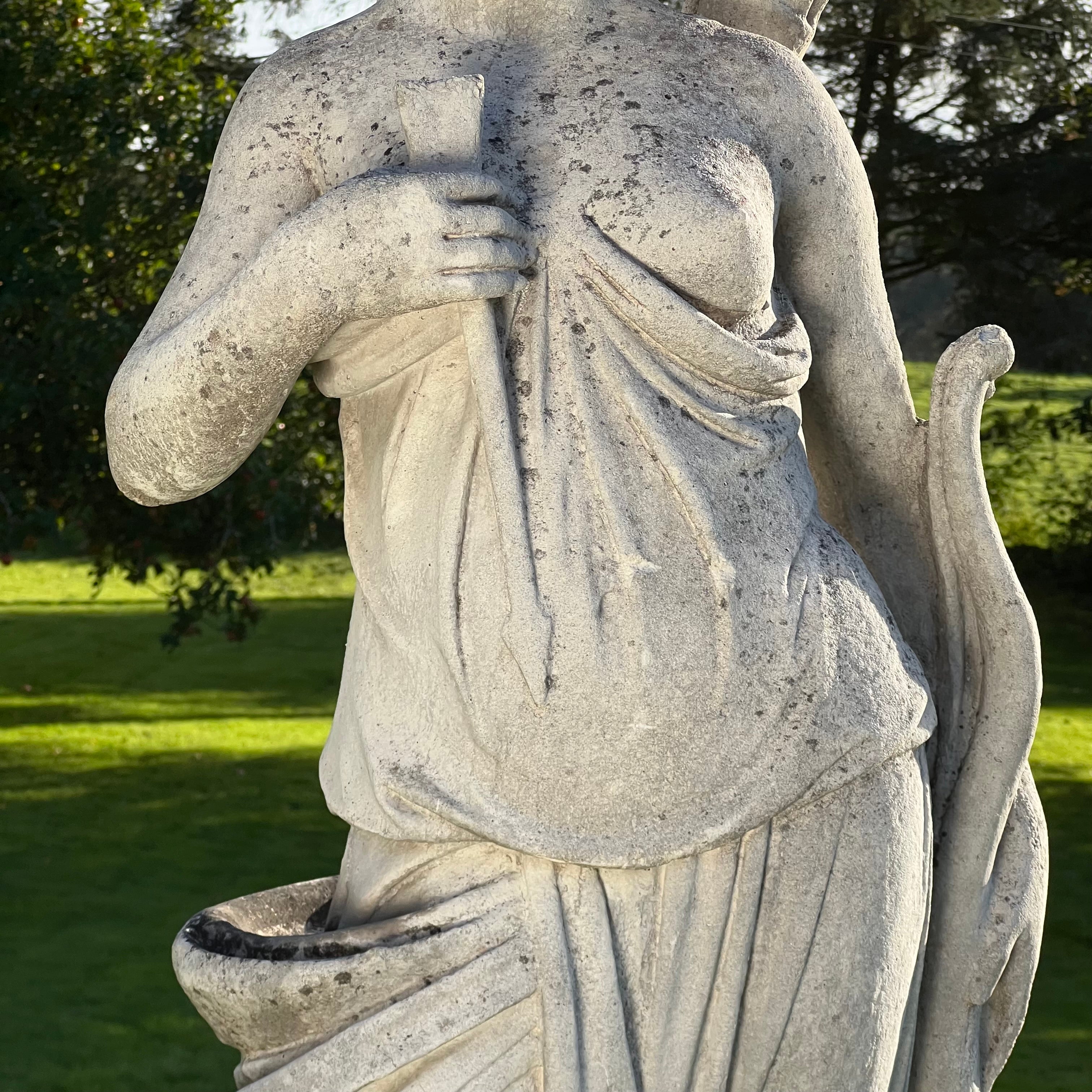 Huntress or Diana Statue with Plinth - Image 11