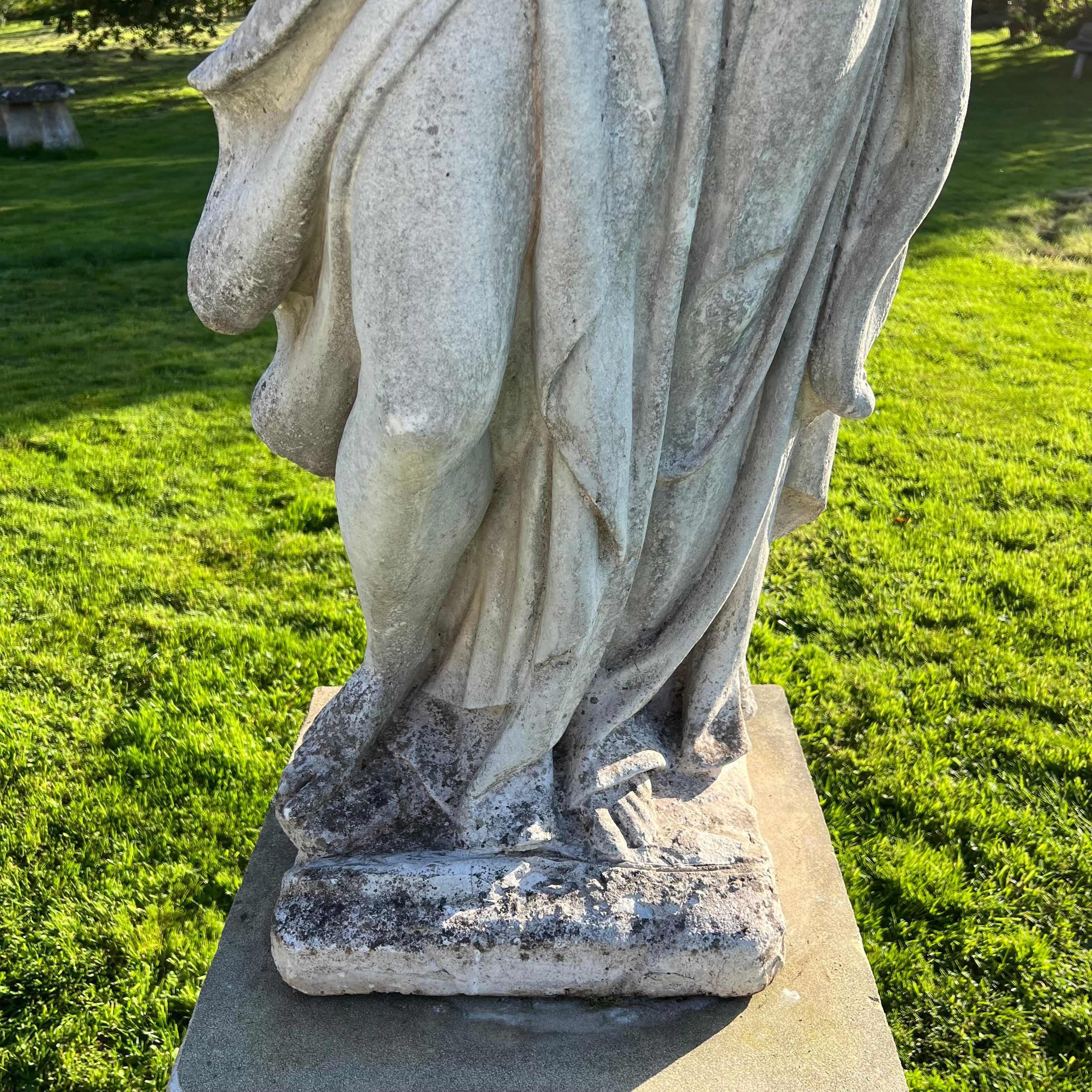 Huntress or Diana Statue with Plinth - Image 13