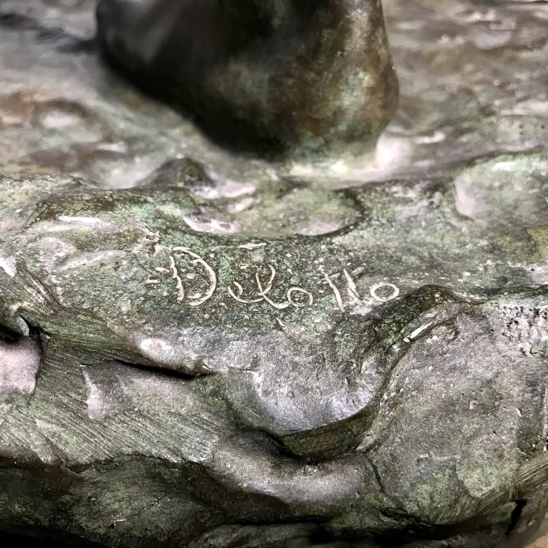 'Il Granchio' (The Crab) Bronze Fisher-Boy signed De Lotto on Plinth c.1920 - Image 8