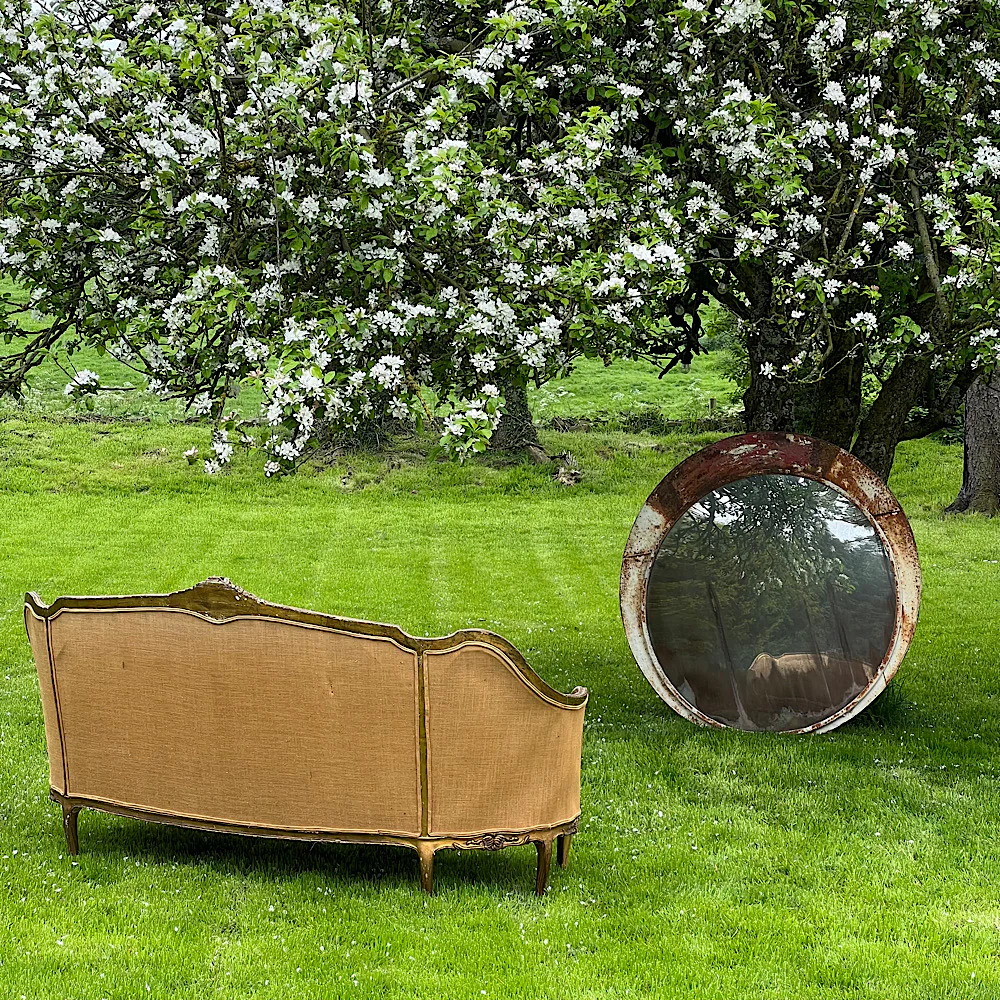 Industrial Convex Czech Railway Mirror Mid 20th Century - Image 13
