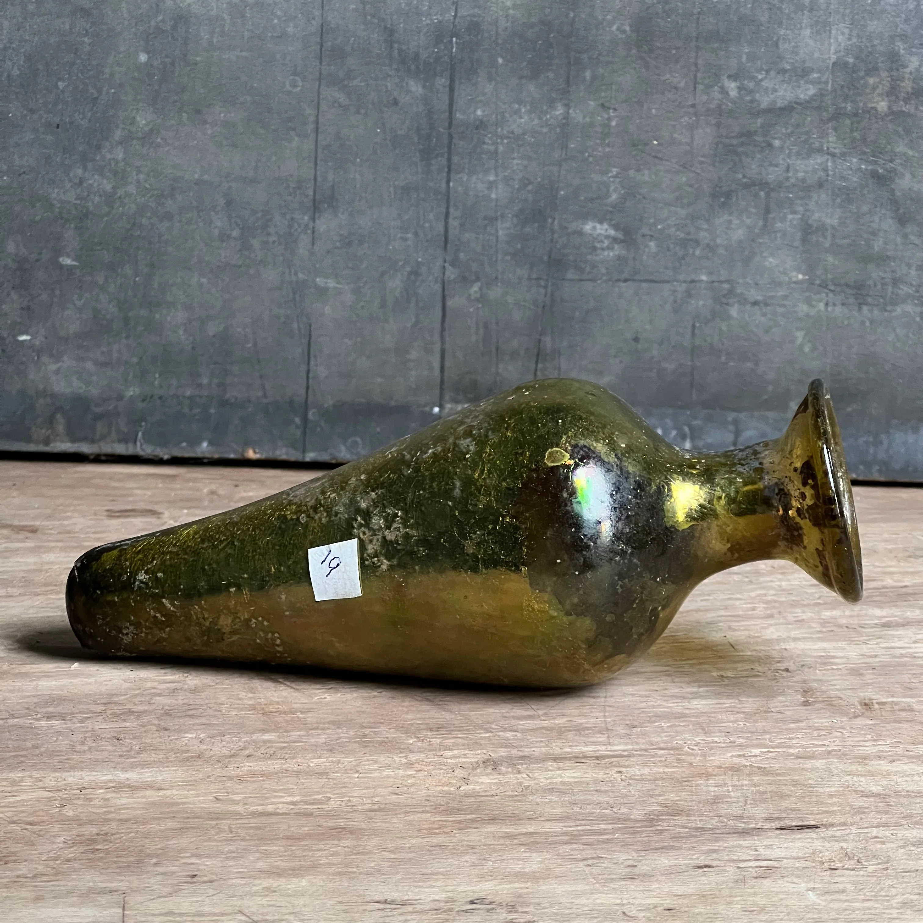 Iridescent Olive-Gold Roman Amphora Bottle Circa 3rd-4th Century A.D. - Image 12
