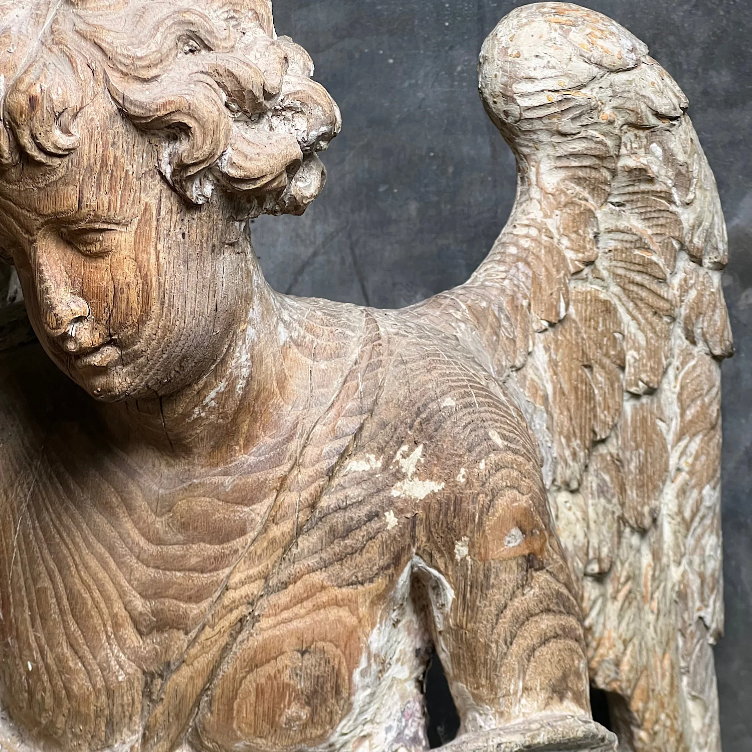 Italian Carved Oak Guardian Angel c.1650 - Image 39