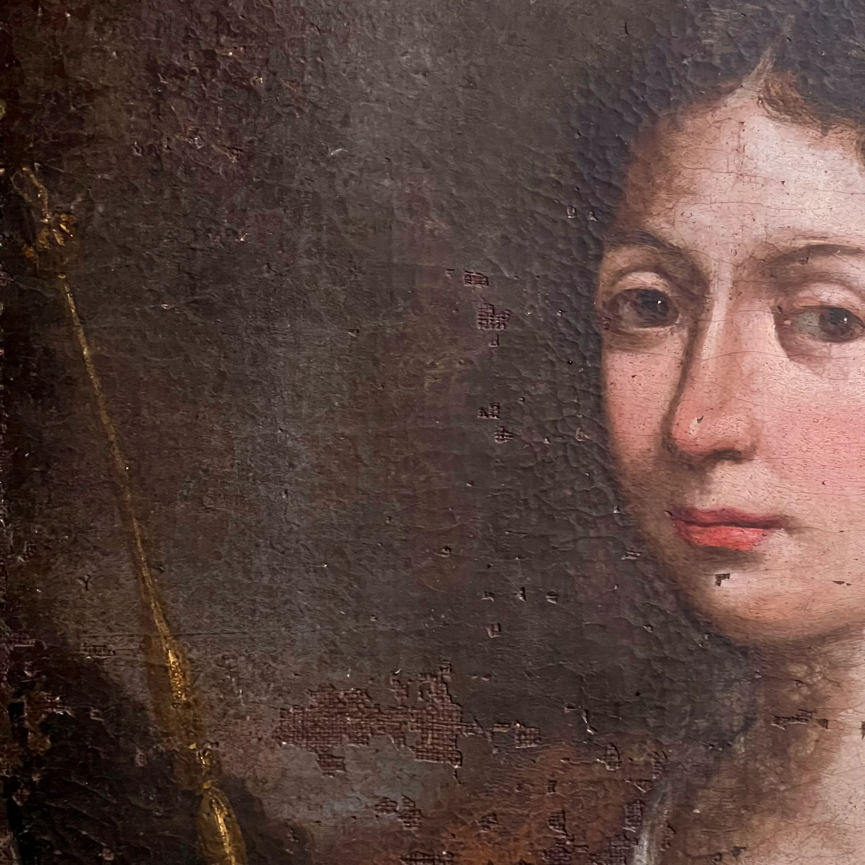 Italian Oil Painting of a Noblewoman c.18th Century - Image 9