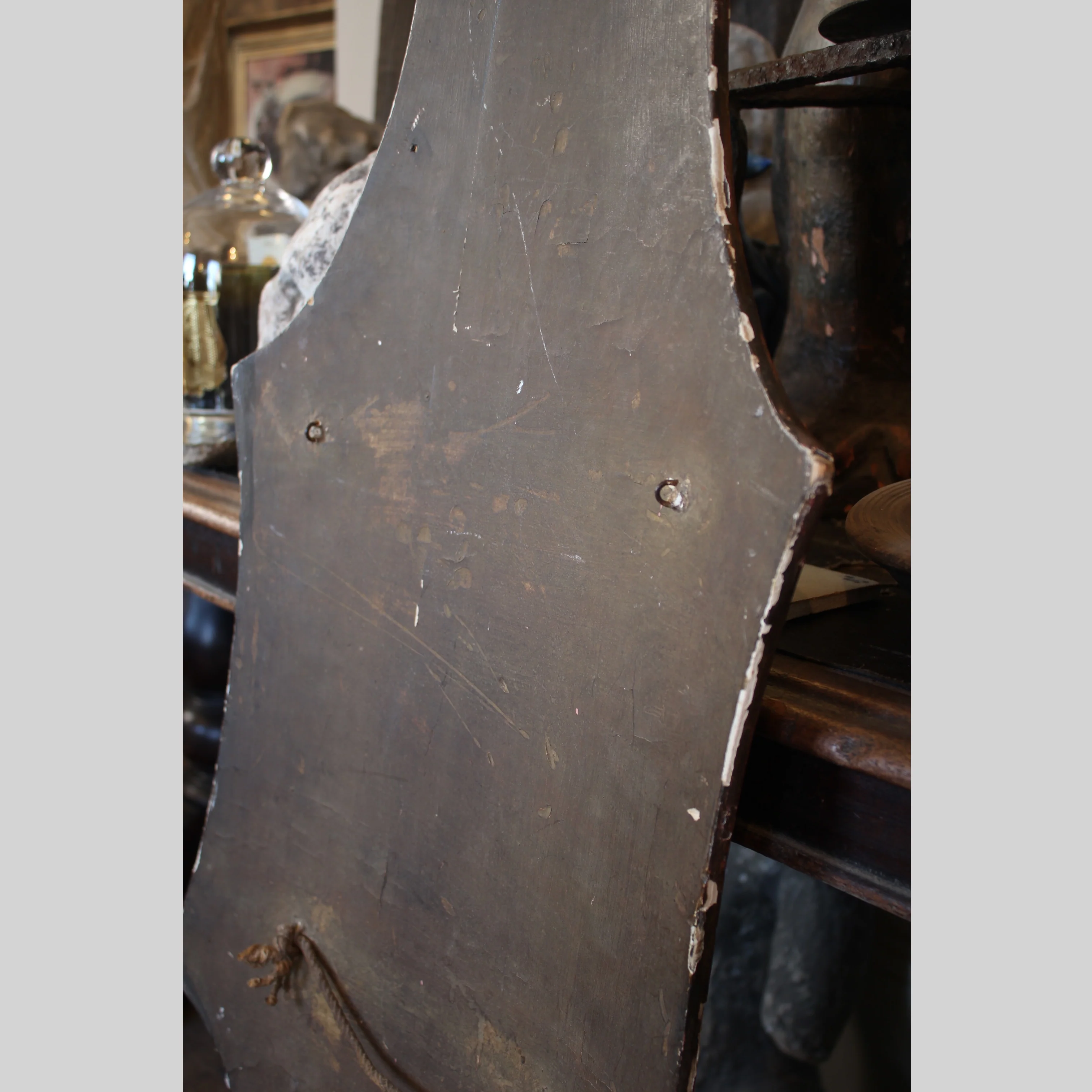 Early 19th c. Italian Renaissance Revival Pastiglia Heraldic Shield - Image 12