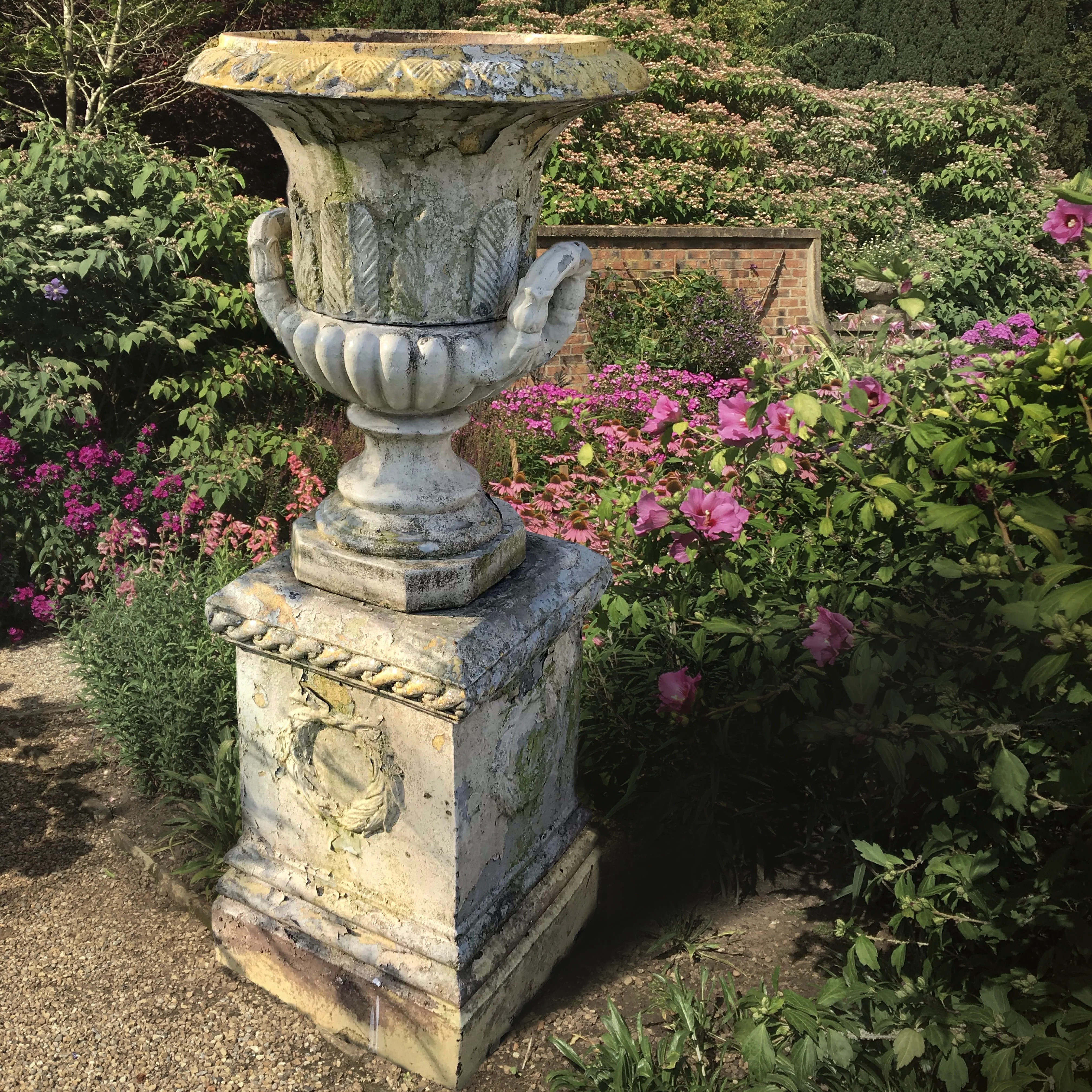 Italian Salt-Glazed Terracotta Urn and Plinth c.1920 - Image 8