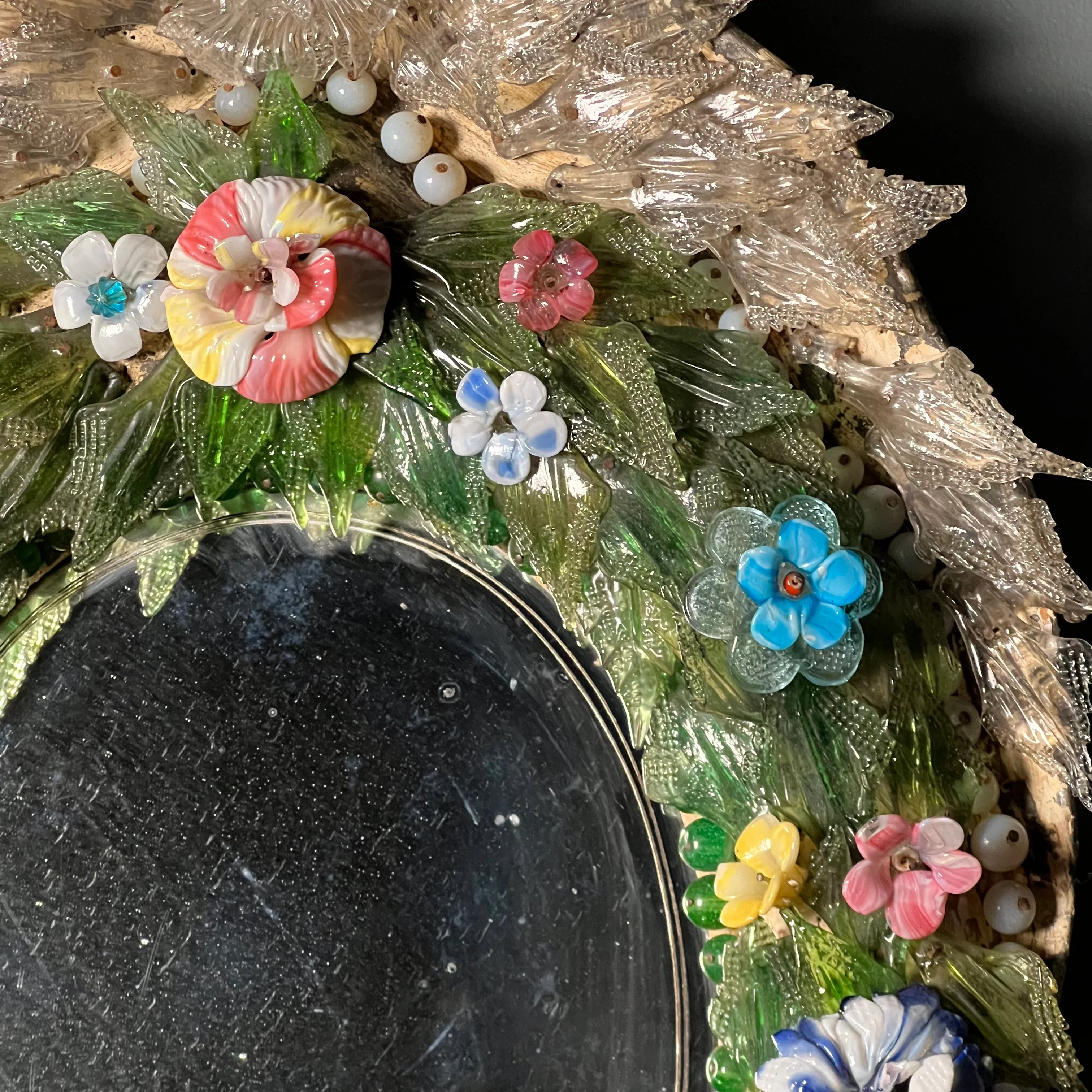 Italian Venetian “Primavera” Murano Mirror c.1860 - Image 26