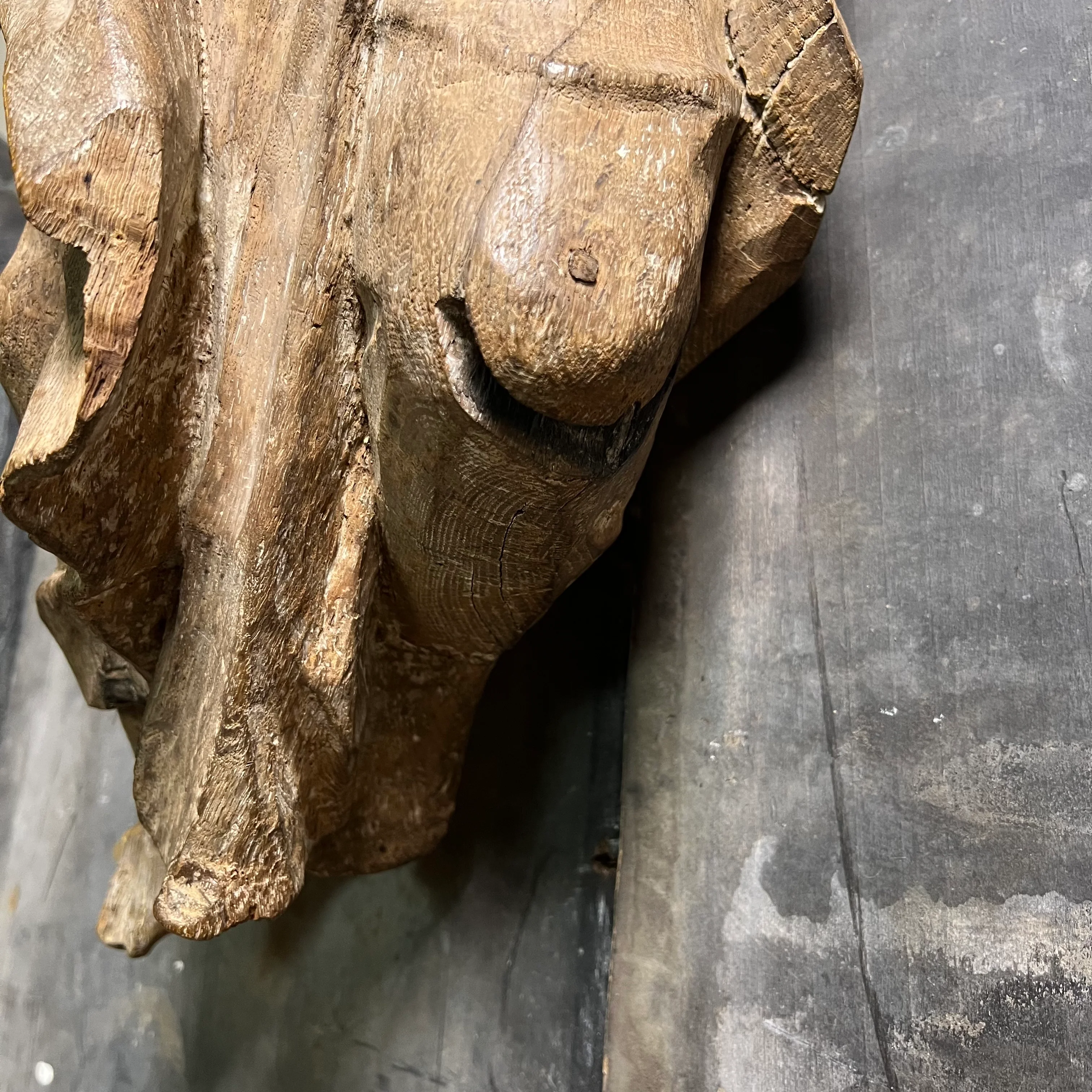 Large Baroque Carved Wooden Angel, c. 1680–1720 - Image 16