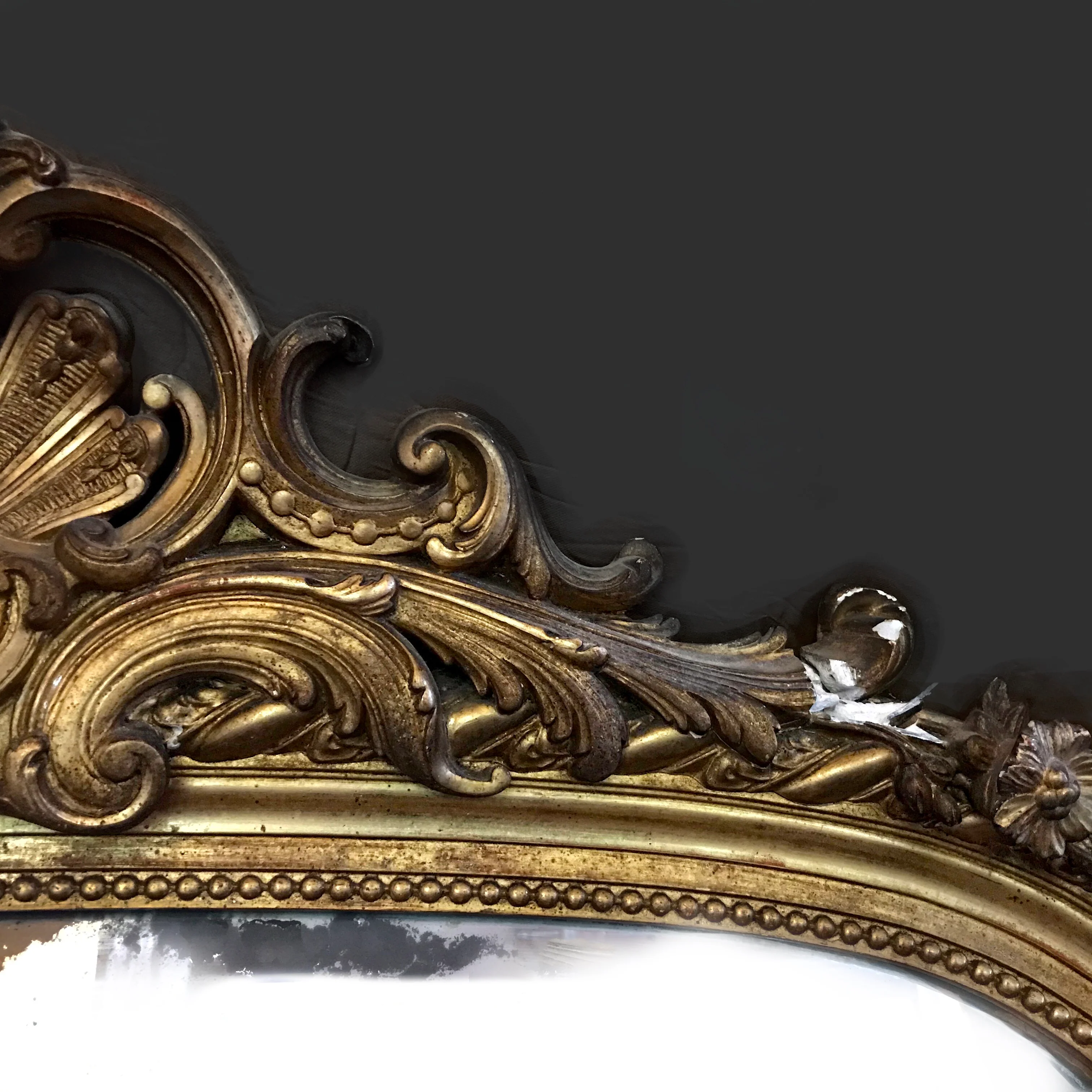 Large Floor-standing Gilt French Mirror c.1860 - Image 3