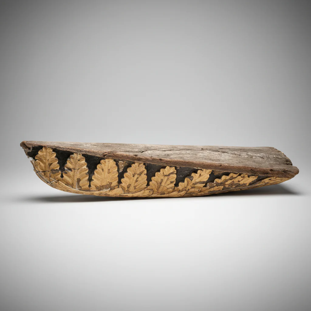 Late 18th–Early 19th-Century Carved English Oak Naval Acanthus Frieze, c.1790–1810 - Image 2