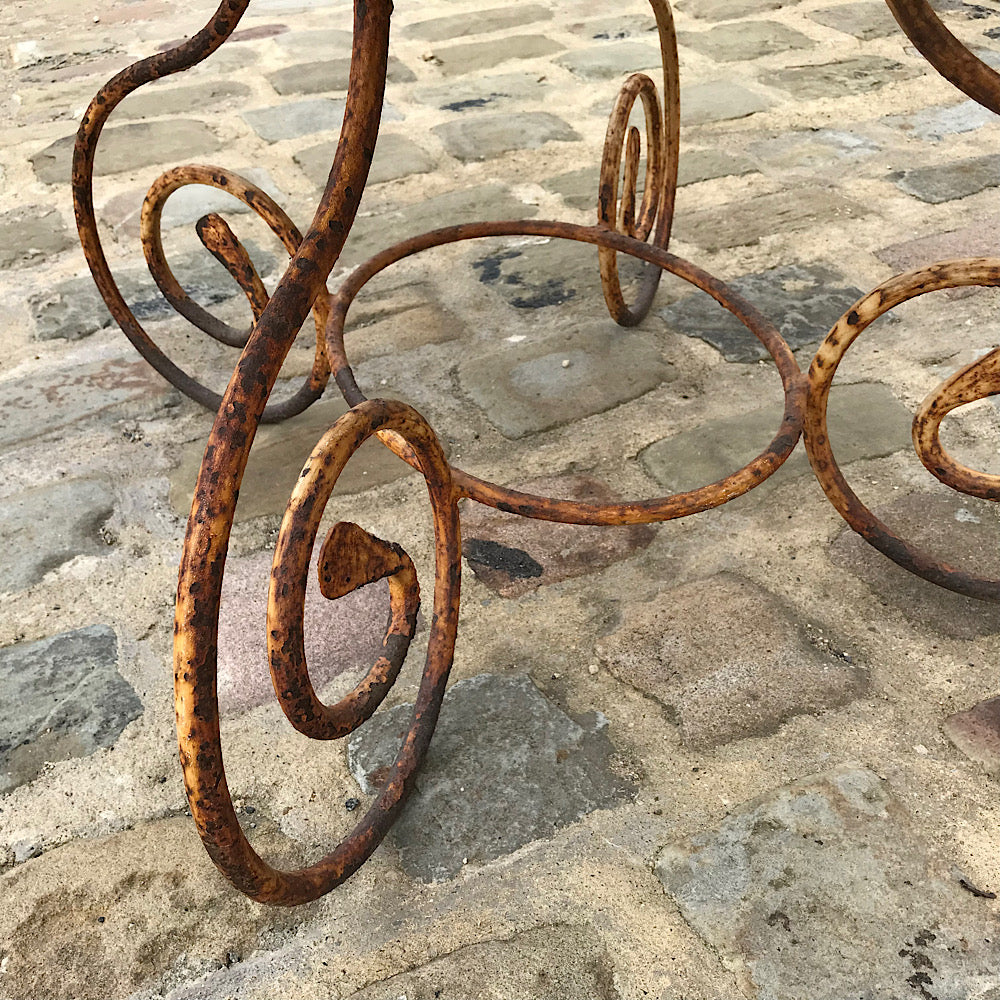 Large French Wrought Iron Oval Garden Table 19th Century - Image 6